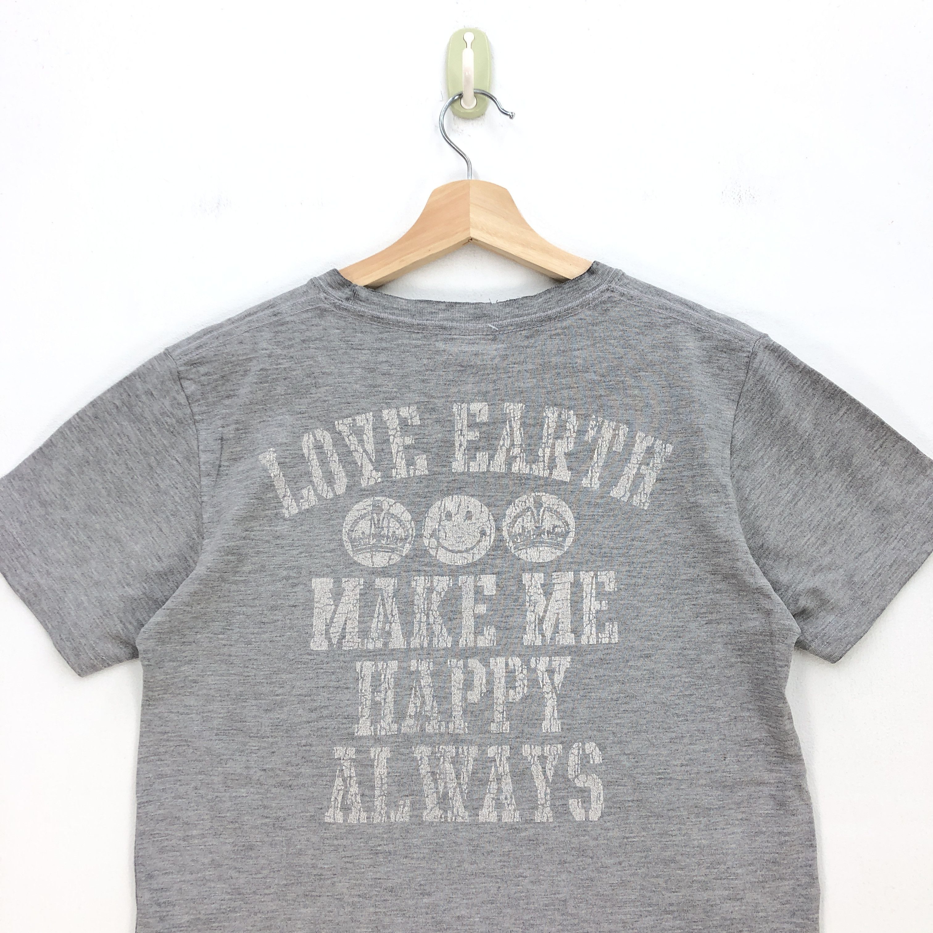 Japanese Brand × Vintage Vintage 90s Smile Cigarettes Tshirt Love Earth Japanese Tee Size US S / EU 44-46 / 1 - 4 Thumbnail