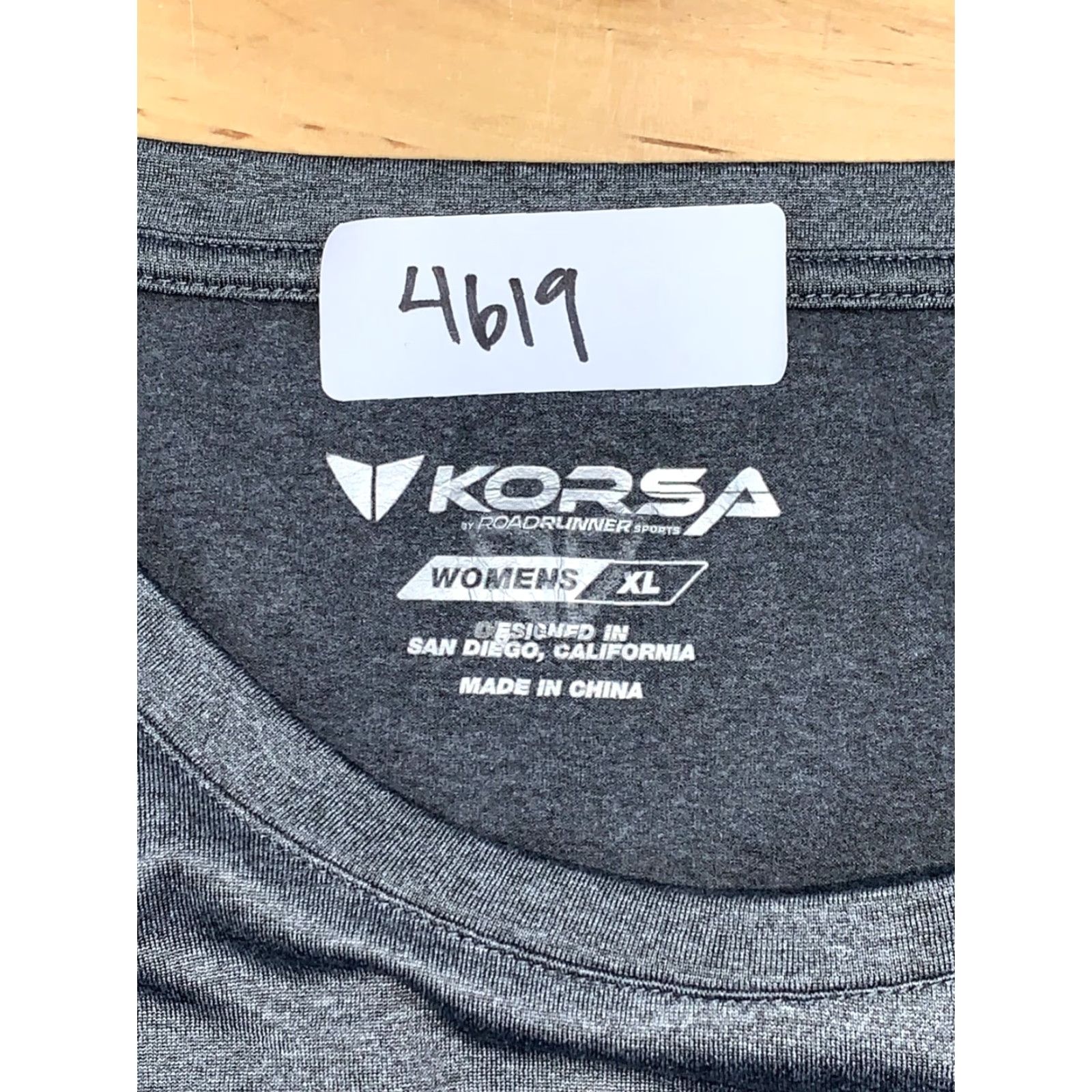 Vintage Korsa by Roadrunner Womens Ruched Long Sleeve Activewear Shirt XL Gray Pullover T-Shirt Ladies Size XL / US 12-14 / IT 48-50 - 3 Thumbnail