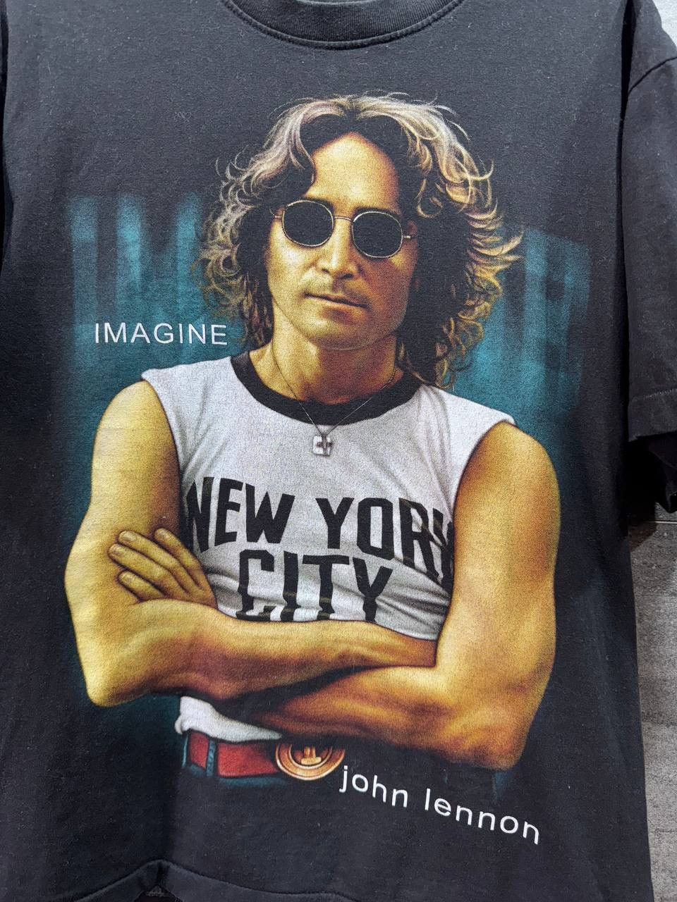 Band Tees The Roxx Vintage 1990s JOHN LENNON Imagine T-Shirt Size US L / EU 52-54 / 3 - 1 Thumbnail