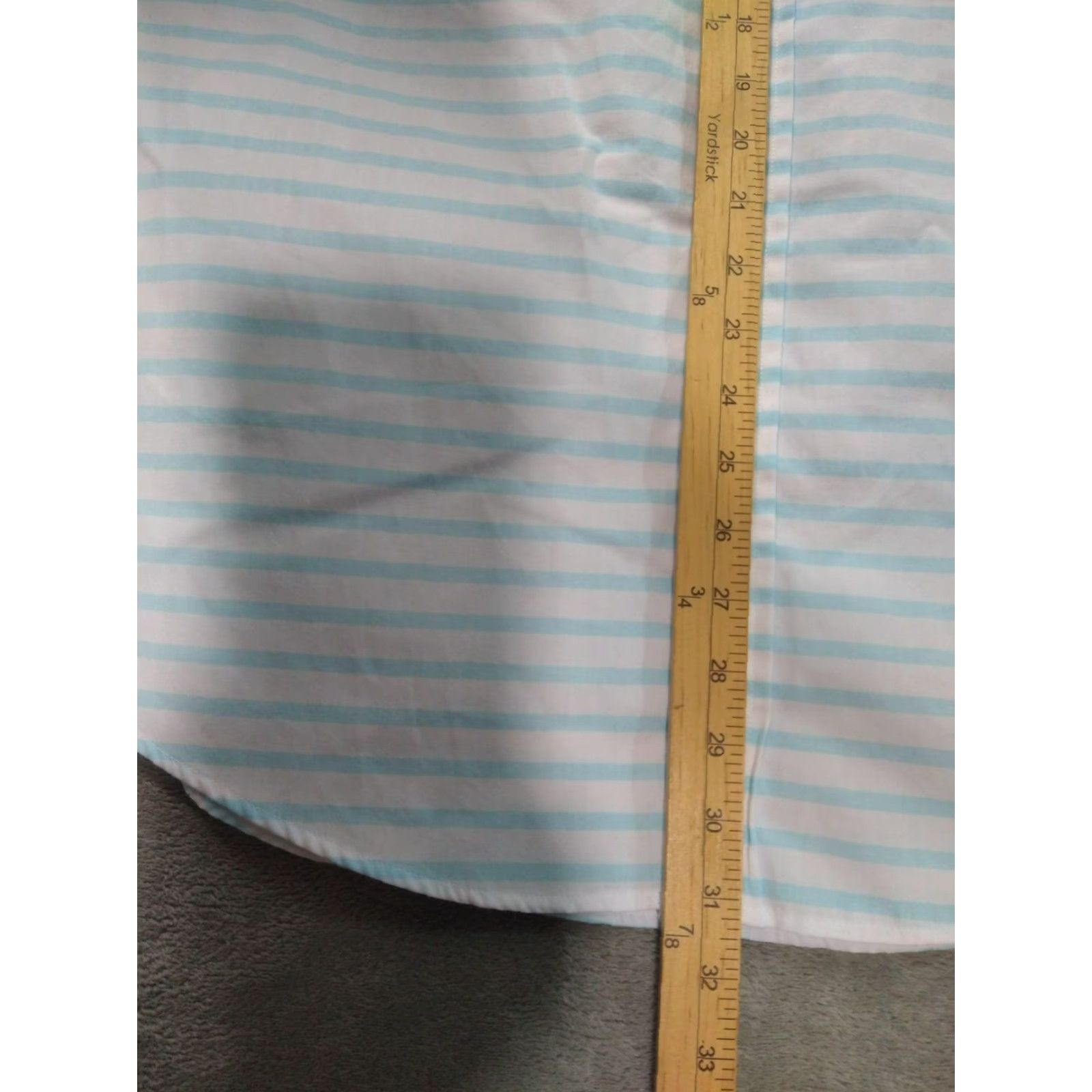 Chaps Chaps Shirt Mens Medium White Striped Short Sleeve Button Down Easy Care Size US M / EU 48-50 / 2 - 3 Thumbnail