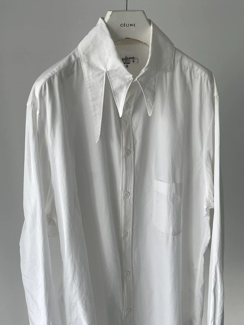 Yohji Yamamoto Yohji Yamamoto 17ss Shaped Collar White Shirt 2506-Nextarro Size US XL / EU 56 / 4 - 3 Thumbnail