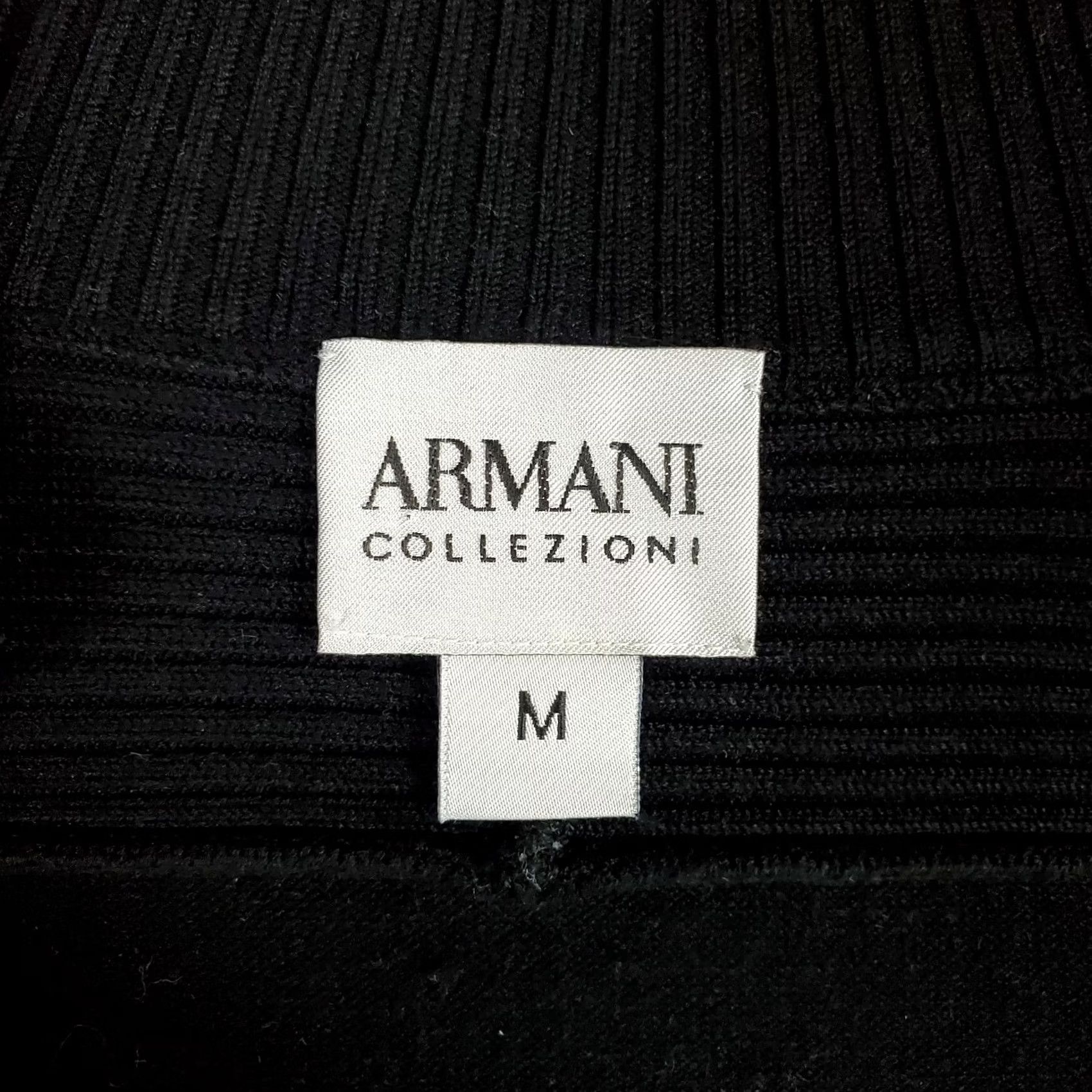 Armani ARMANI COLLEZIONI Mens Silk Blend Full Zip Cardigan Jacket Sweater Black Medium Size US M / EU 48-50 / 2 - 7 Thumbnail