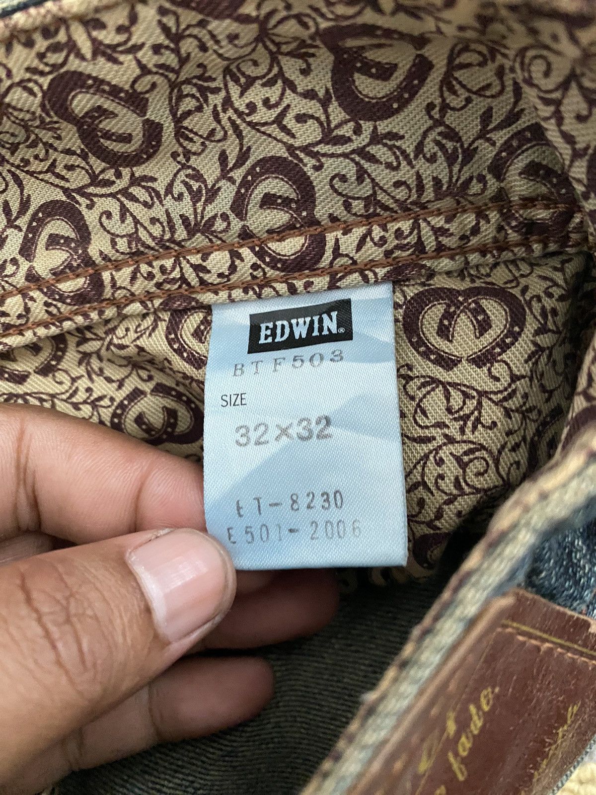 Edwin EDWIN BLUE TRIP NATURAL DISTRESS ABSTRACT DENIM RARE Size US 34 / EU 50 - 7 Thumbnail