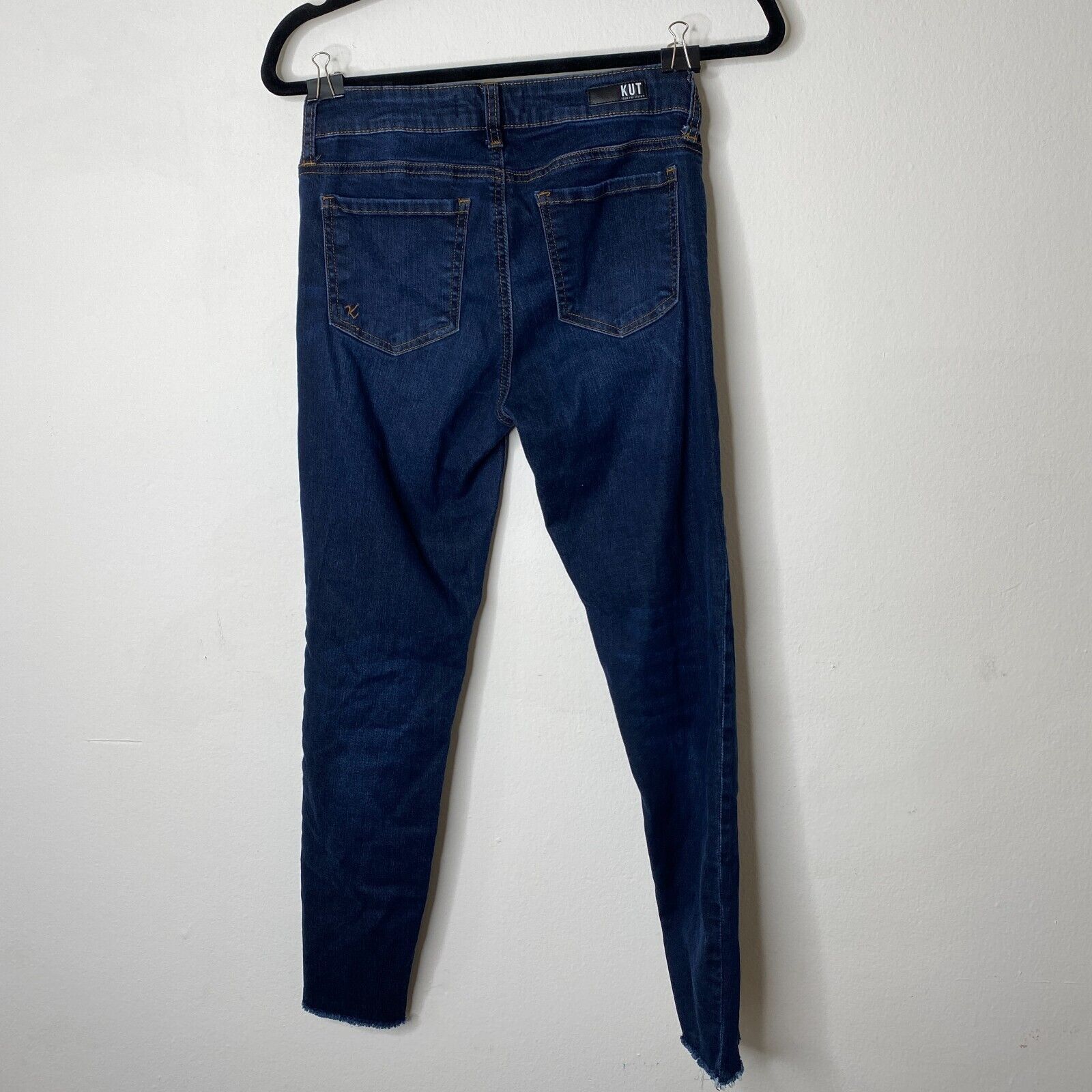 Other Kut From The Kloth Blue High Rise Slim Raw V-Cut Hem Jeans 4 Size 27" / US 4 / IT 40 - 3 Thumbnail