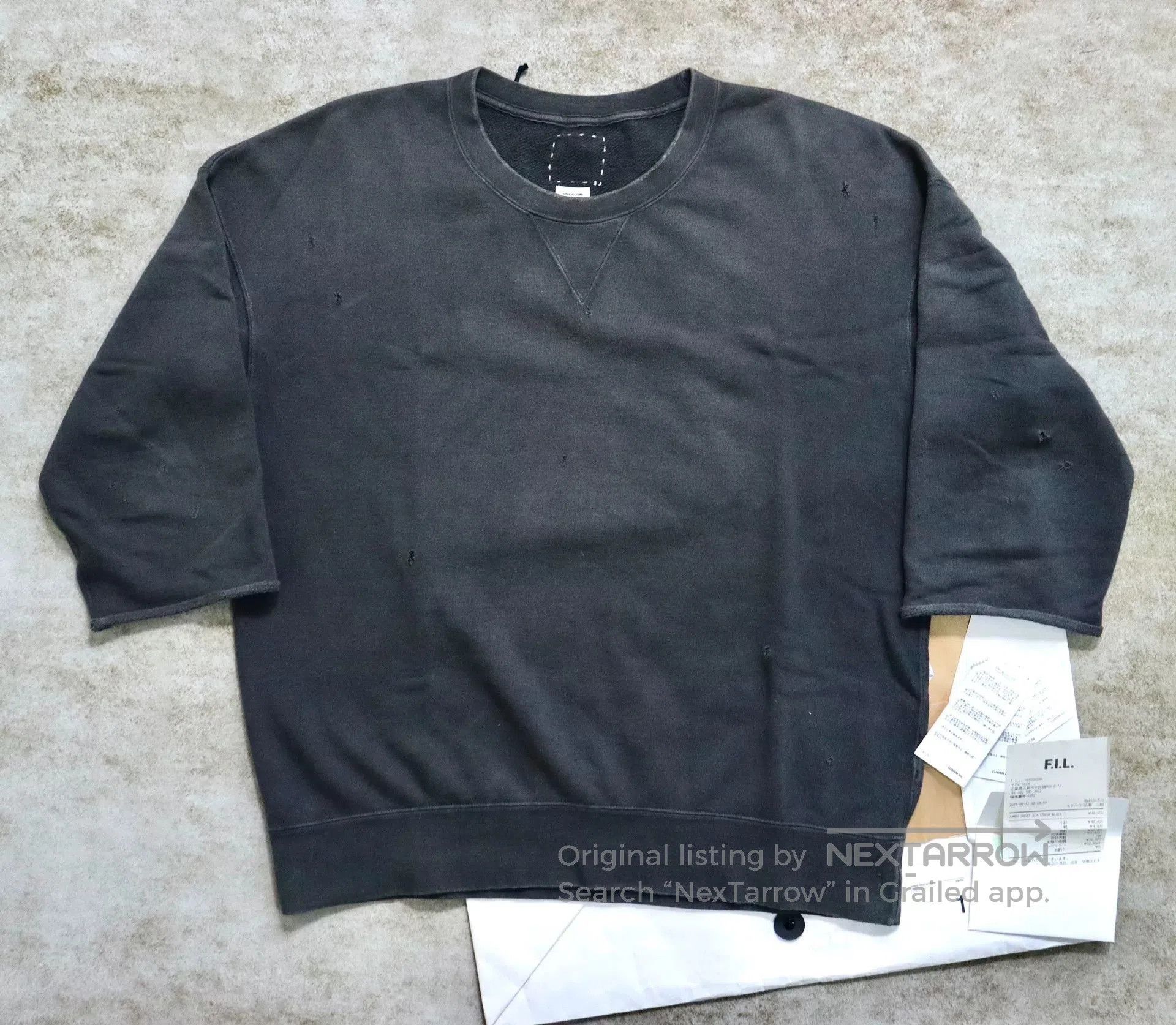 Visvim Visvim Jumbo Sweat 3/4 Sleeve Hoodie. Size US S / EU 44-46 / 1 - 1 Thumbnail