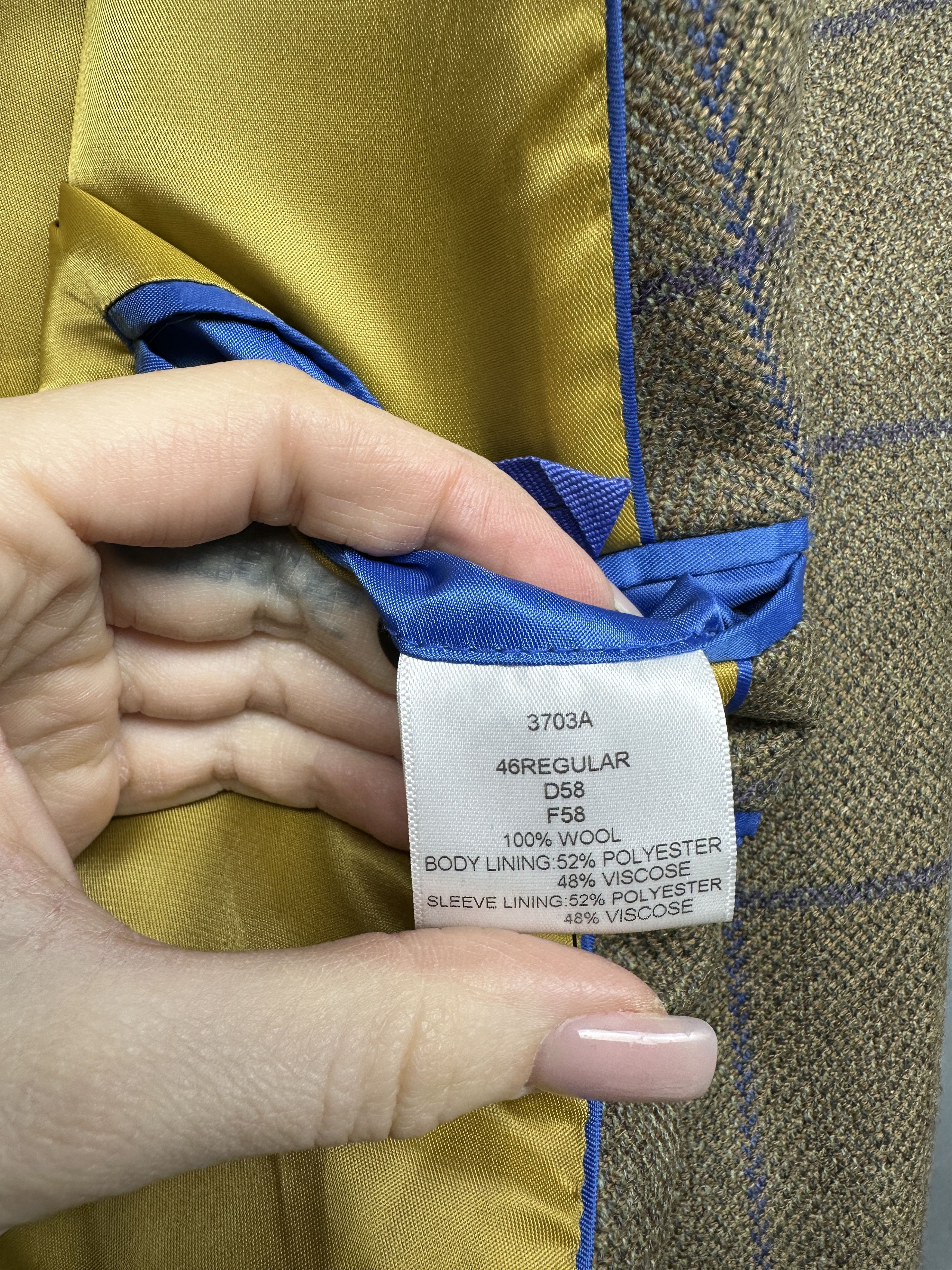 Other Brook Taverner Mens Wool Check Blazer Jacket Size US XL / EU 56 / 4 - 3 Thumbnail