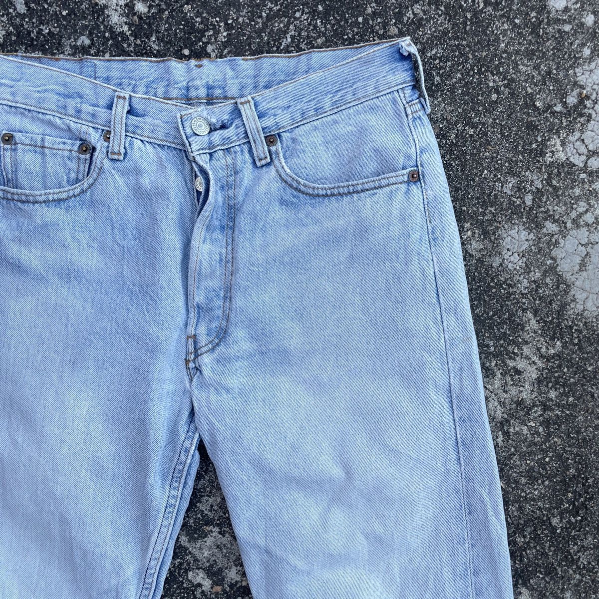 Vintage 80s Levis Button 524 Distressed Denim Jeans