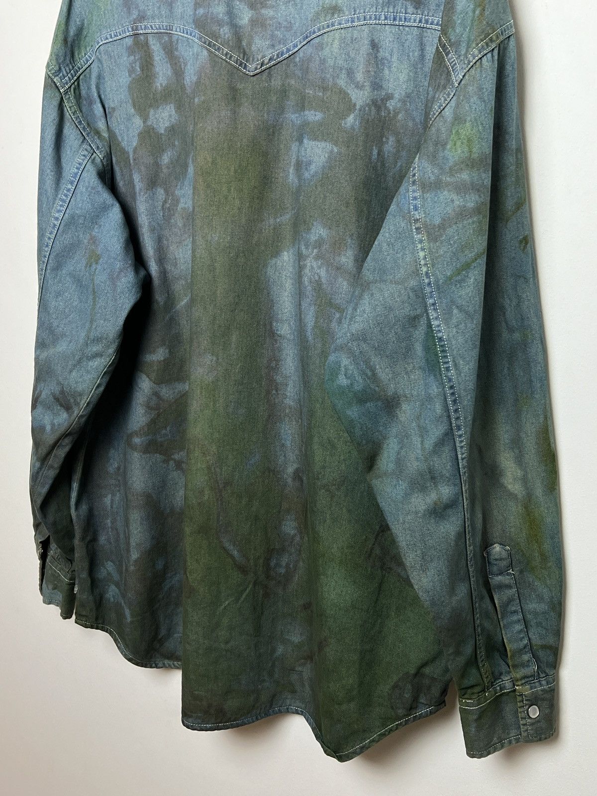 Giorgio Armani armani mud denim shirt y2k tie dye 1 of 1 m-l Size US L / EU 52-54 / 3 - 11 Thumbnail