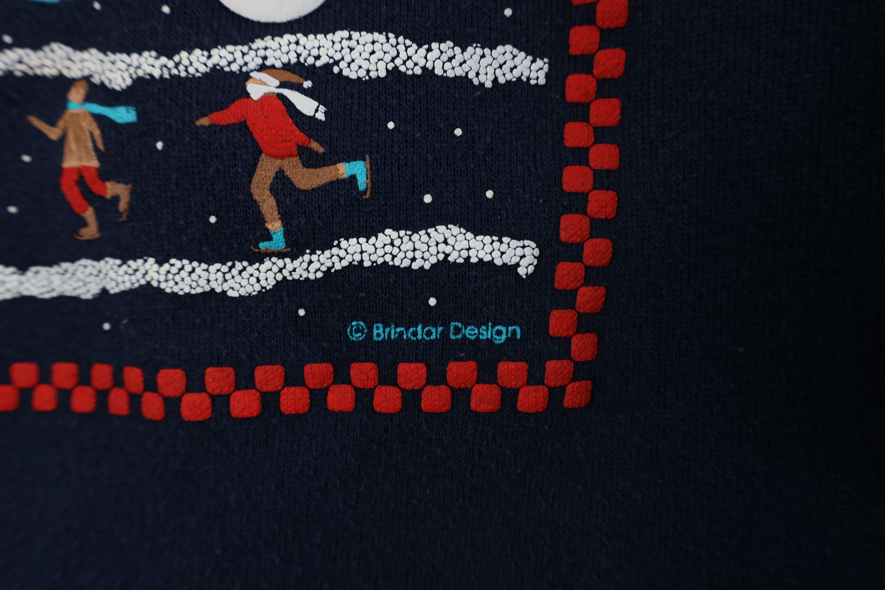 Vintage Vintage 90s Streetwear Christmas Collared Sweatshirt USA Size L / US 10 / IT 46 - 5 Thumbnail