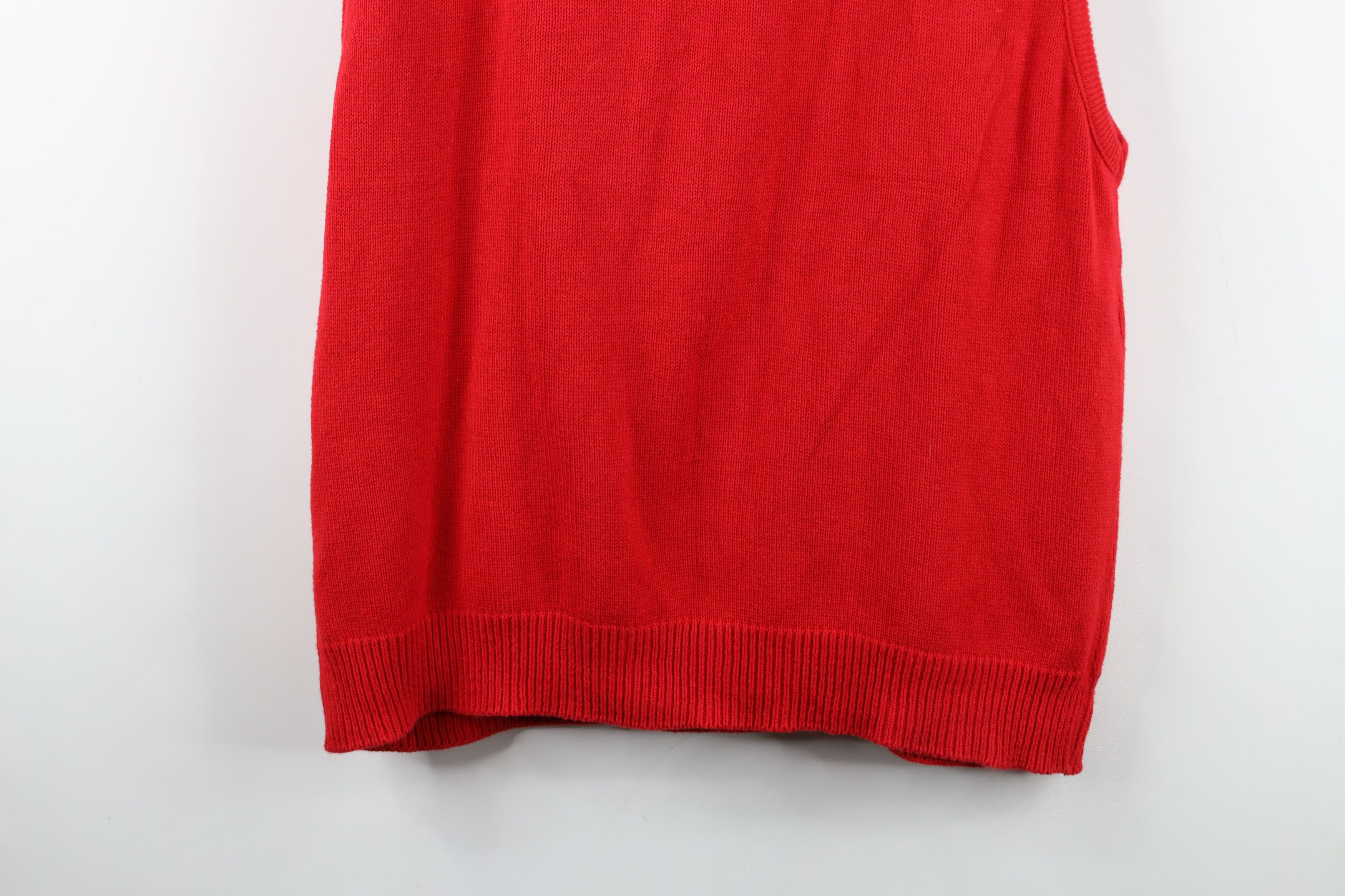Vintage Vintage 90s Streetwear Cotton Knit V-Neck Sweater Vest USA Size US XL / EU 56 / 4 - 13 Thumbnail