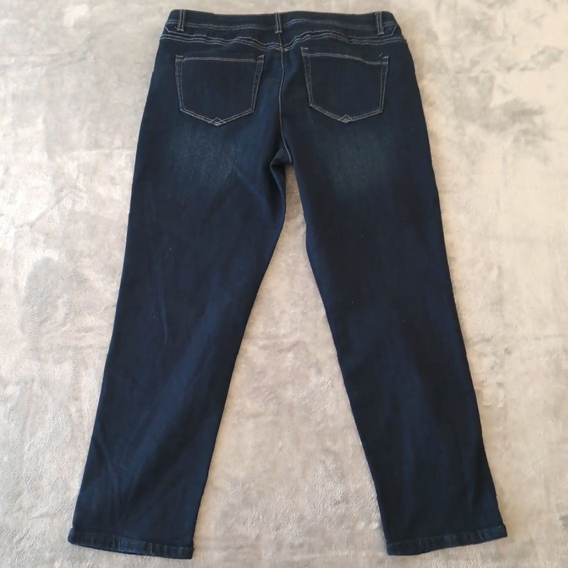 Vintage Democracy Absolution Ankle Jeans Womens Size 14 Blue Dark Wash Zipper Accent Size 36" / US 14 / IT 50 - 2 Thumbnail