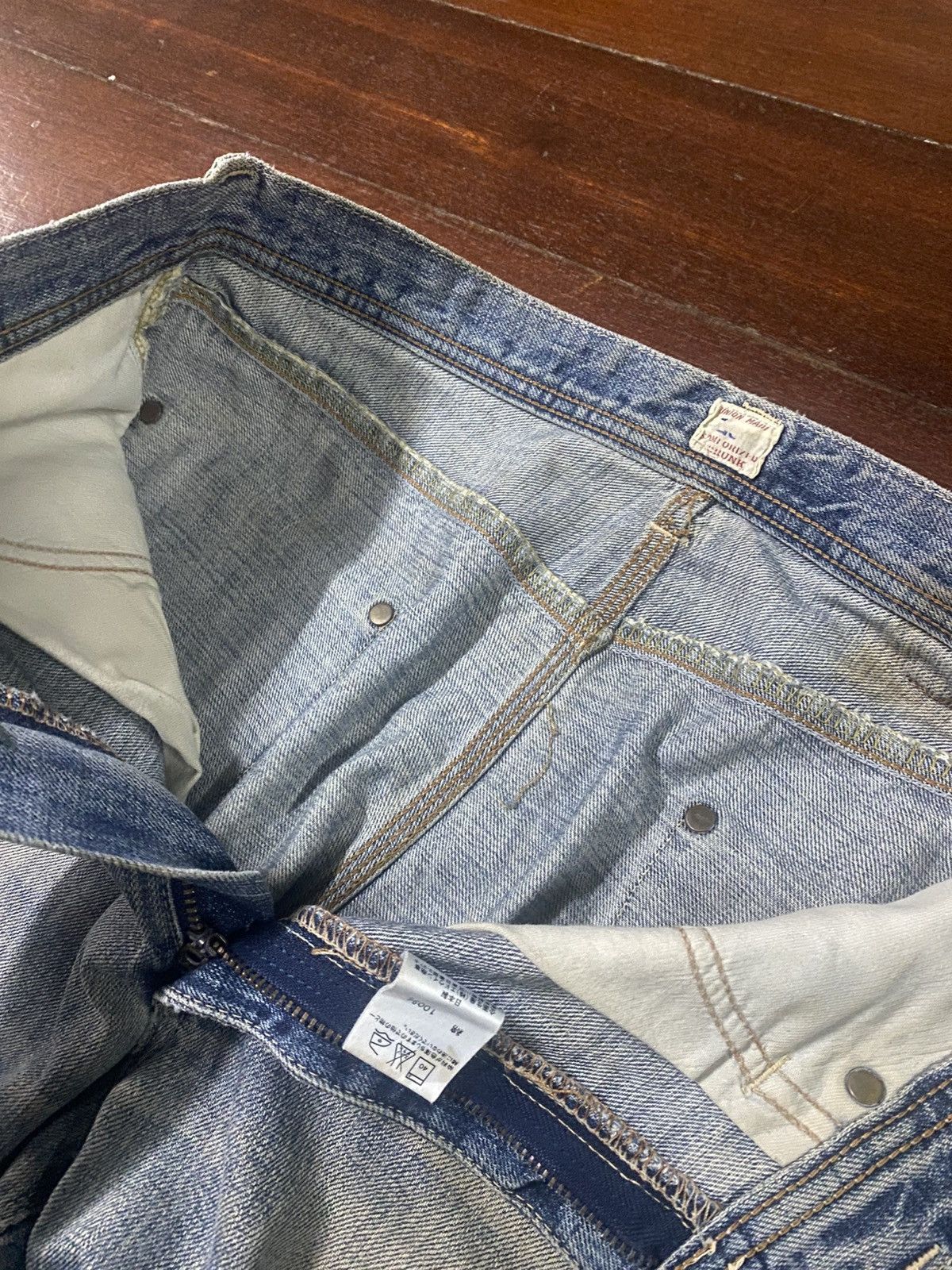 Lee Repro Vintage 50s Lee Jeans Sanforized mud wash distressed Size US 33 - 22 Thumbnail