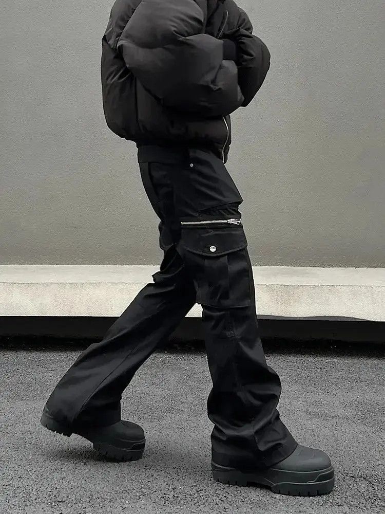 Japanese Brand Straight micro flared pocket casual pants Size US 32 / EU 48 - 2 Thumbnail