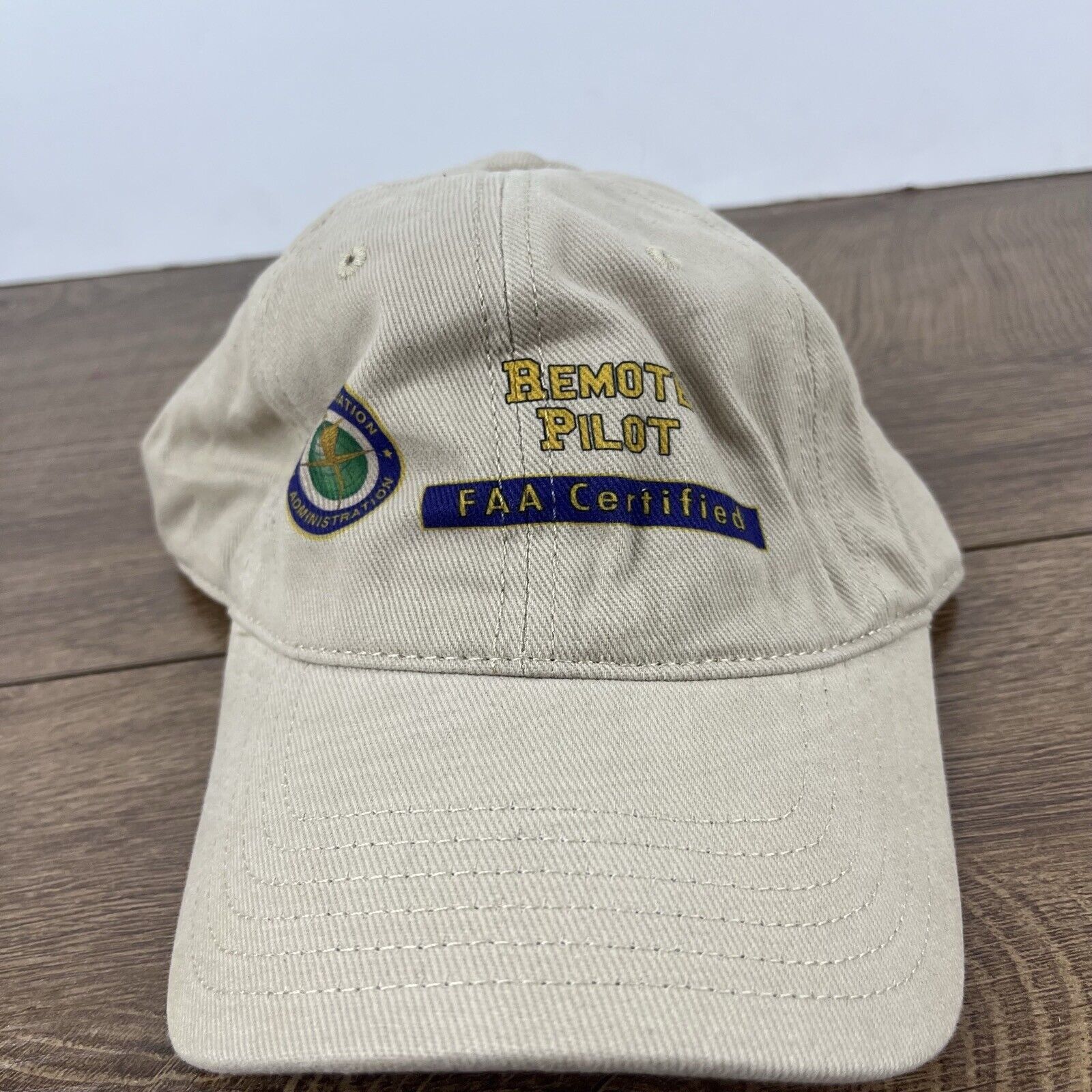 Other Remote Pilot Hat FAA Certified Hat Brown Cap Adjustable Brow Size ONE SIZE - 4 Thumbnail