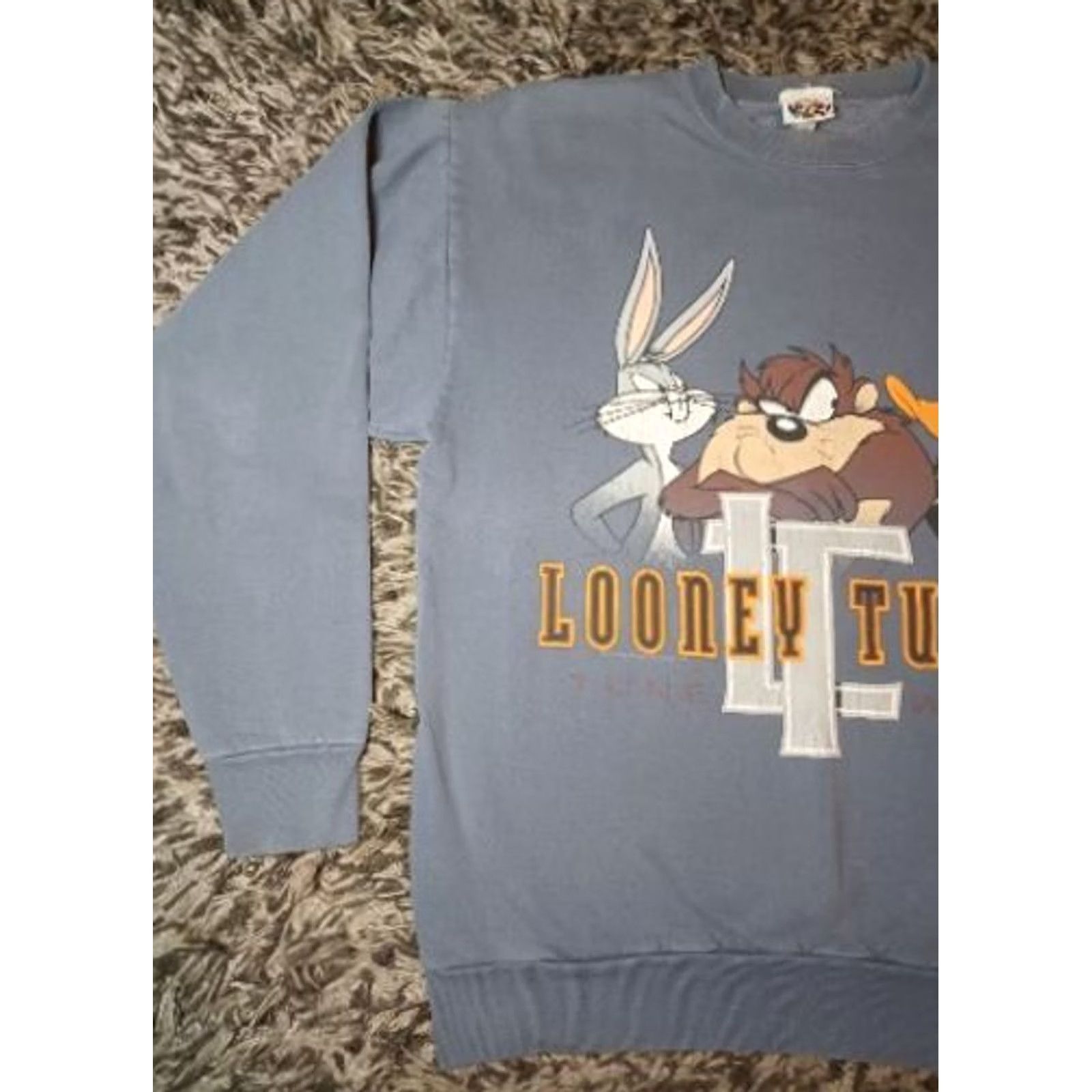 Vintage Vintage 90s Looney Tunes Taz Bugs Daffy Crewneck Sweatshirt Tune Wear Wu L True Size US L / EU 52-54 / 3 - 3 Thumbnail