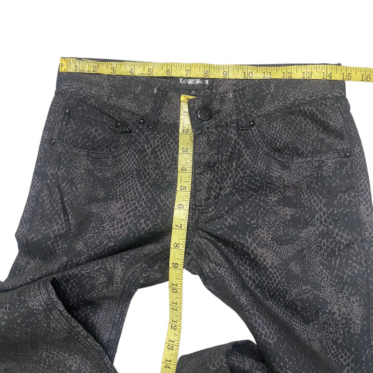 Japanese Brand LOWBOX Snake Pattern Flare Jeans Size US 28 / EU 44 - 16 Thumbnail