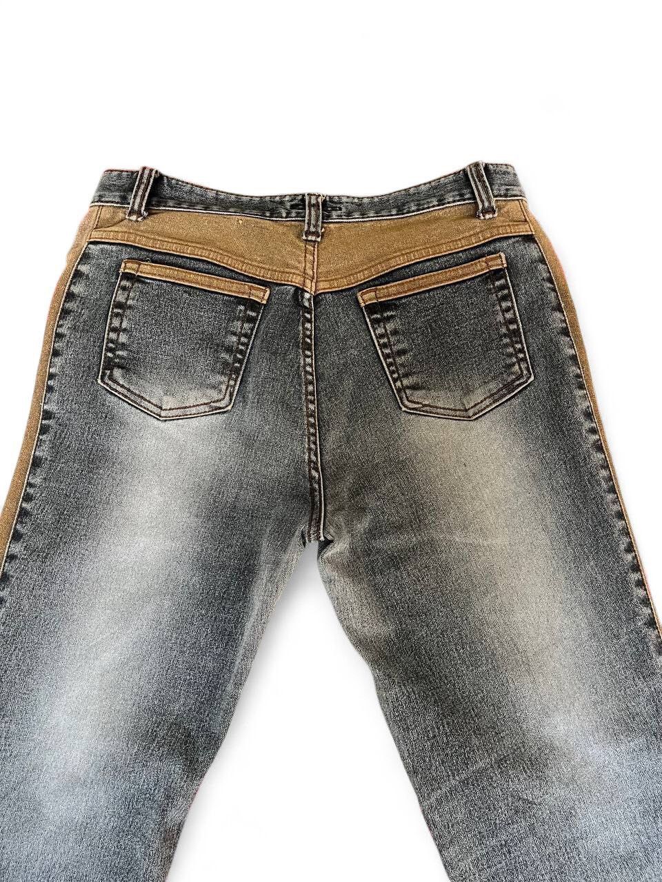 If Six Was Nine Flare Jeans Blue jam reconstruct distressed wide leg Size US 28 / EU 44 - 12 Thumbnail
