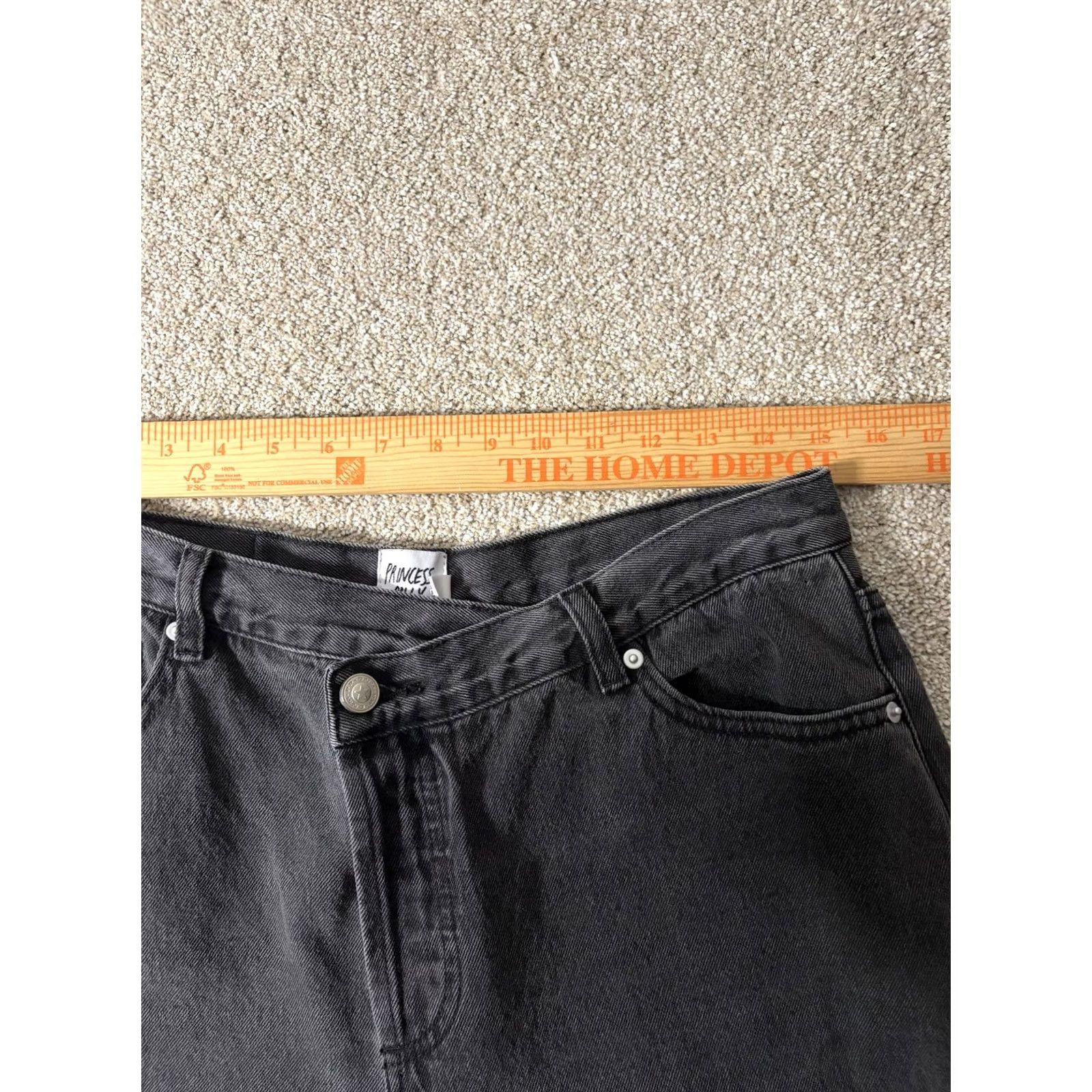 PRINCESS POLLY Princess Polly Jeans Womens 8 Charcoal Wash Straight Regular Fit Denim 29x29 Mens Womens Girls Boys Size 30" / US 8 / IT 44 - 4 Thumbnail