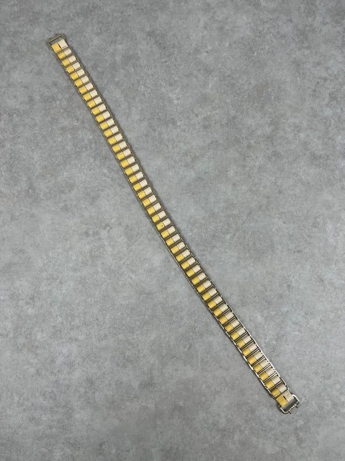 Chanel Chanel Cream & Yellow Steel And Leather Belt Size ONE SIZE - 8 Thumbnail