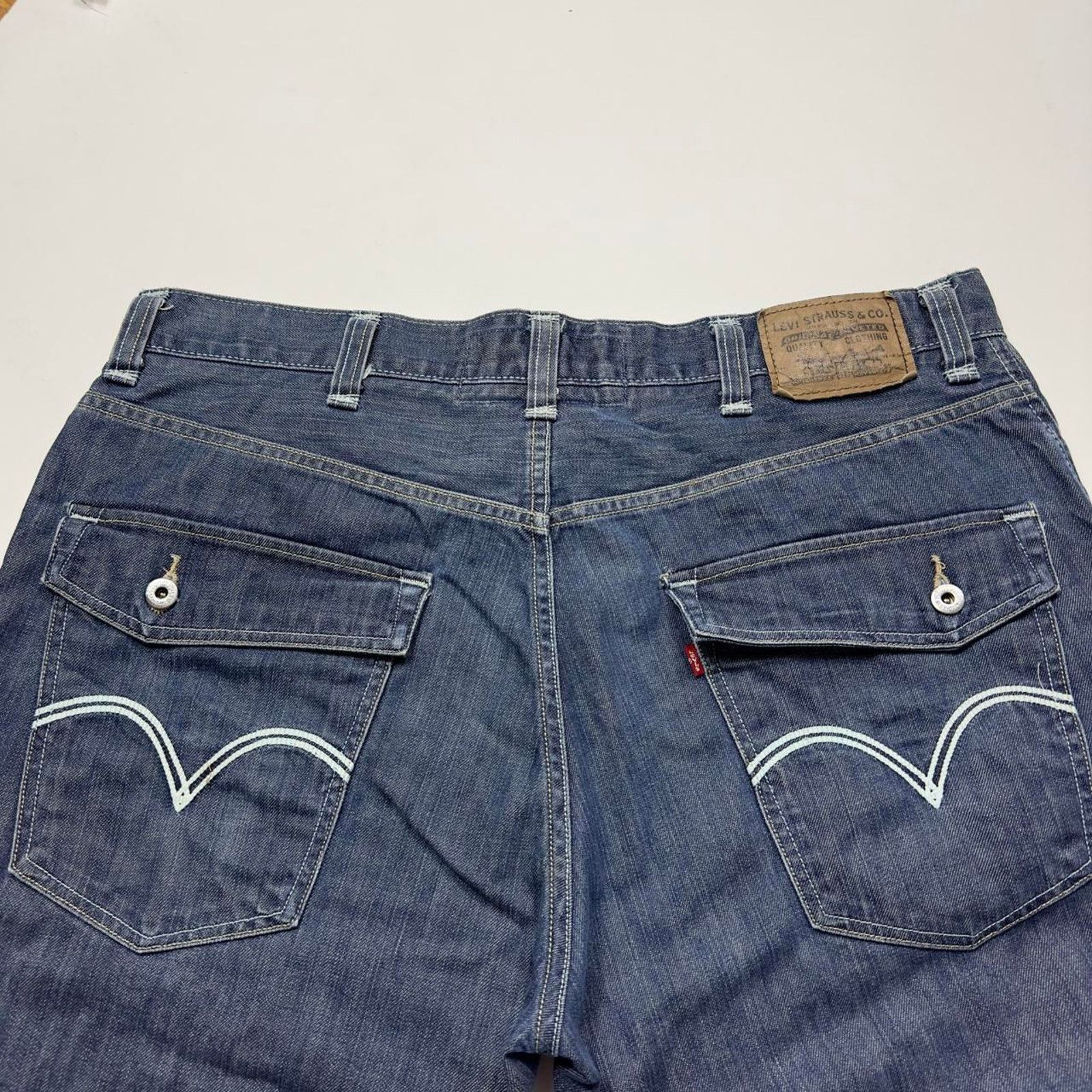 Levi's × StraightFaded Y2k Levi's Wide-Leg Baggy Streetwear Skater Denim Jeans Size US 38 / EU 54 - 3 Thumbnail