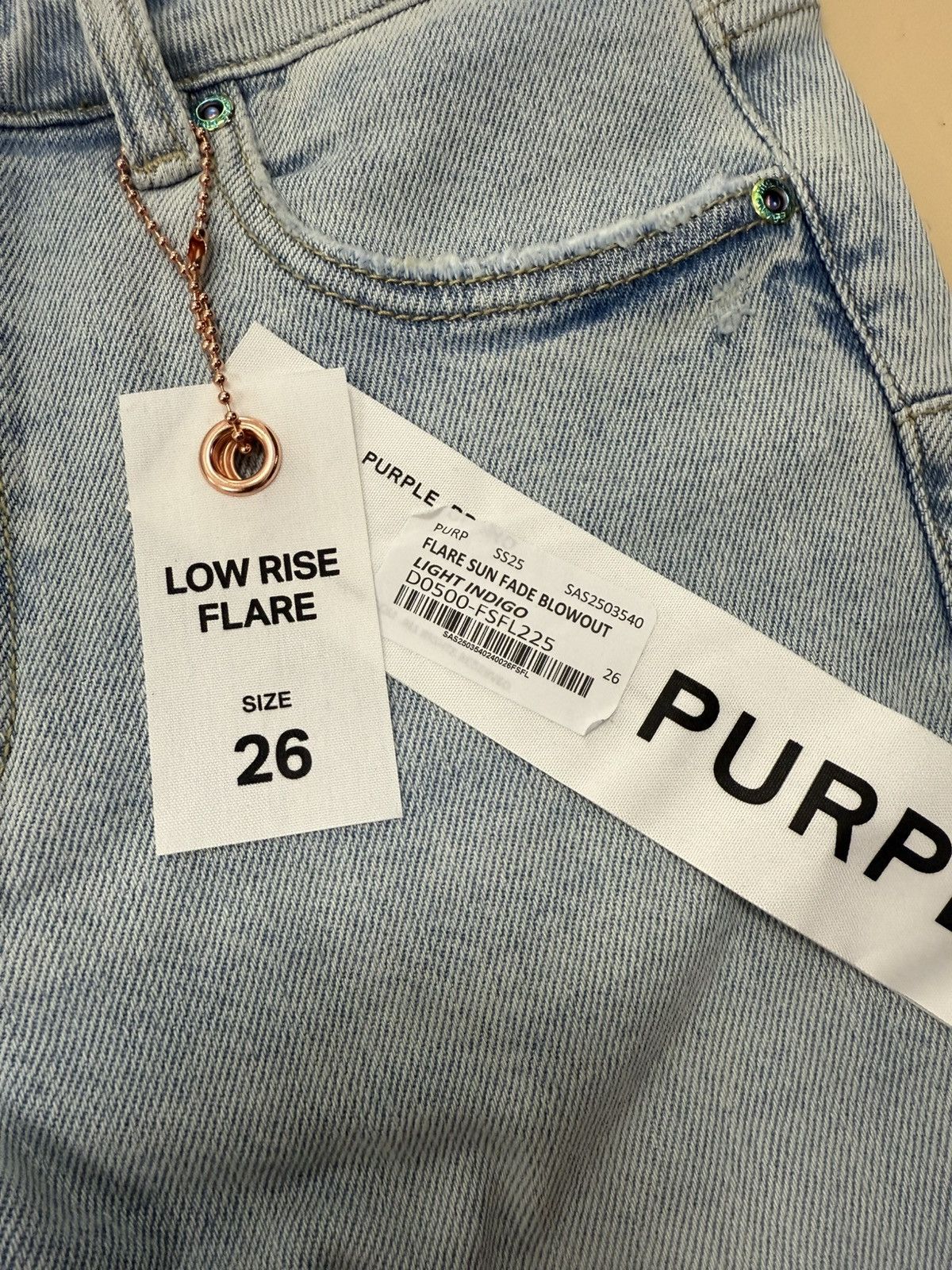Other Purple Brand Flare Sun Fade Jeans Size 26" / US 2 / IT 38 - 2 Thumbnail