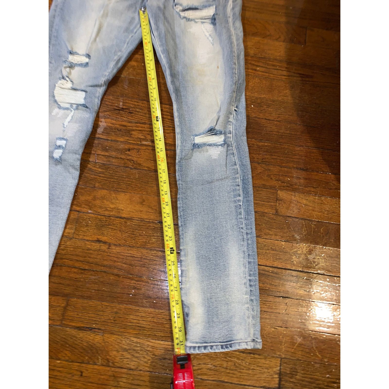 Ksubi KSUBI Chitch Jeans 32 Light Wash Skinny Distressed Size US 32 / EU 48 - 6 Thumbnail