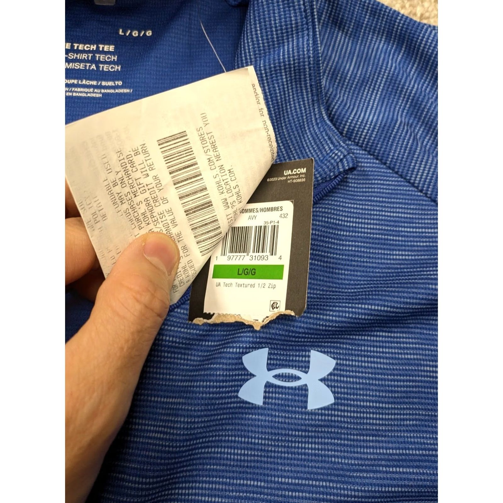 Under Armour Under Armour Jacket Mens L Large Blue 1/4 Zip Loose Tech Tee NWT Size US L / EU 52-54 / 3 - 7 Thumbnail