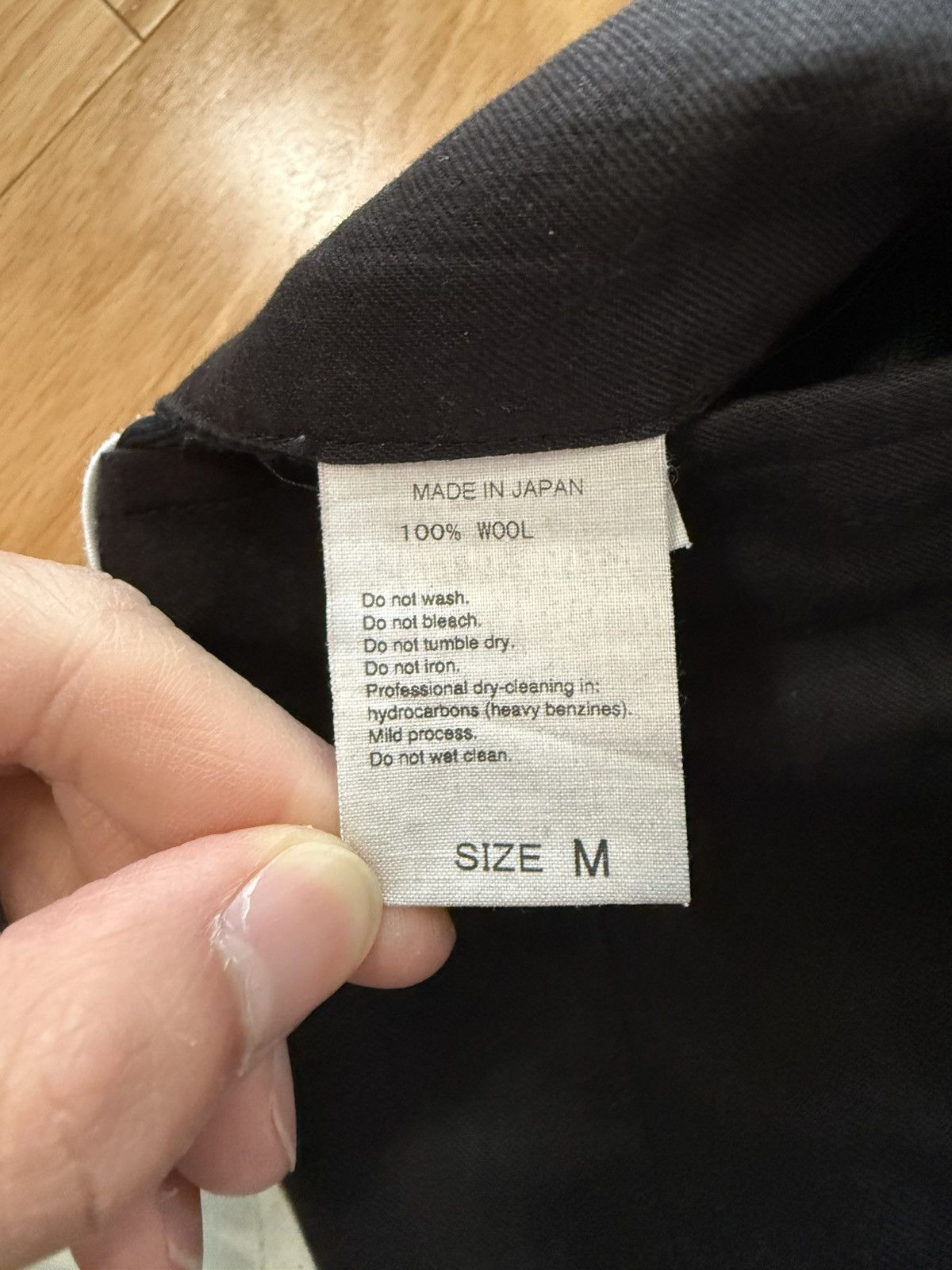 Japanese Brand Biotop Vintage Japan Wool Trousers Black Straight Fit Size US 32 / EU 48 - 3 Thumbnail