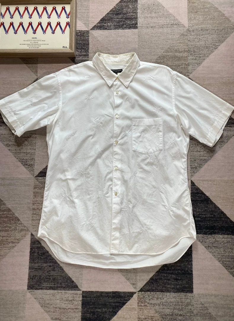 Comme des Garcons Comme Des Garcons Embroidered white shirt Size US L / EU 52-54 / 3 - 1 Thumbnail