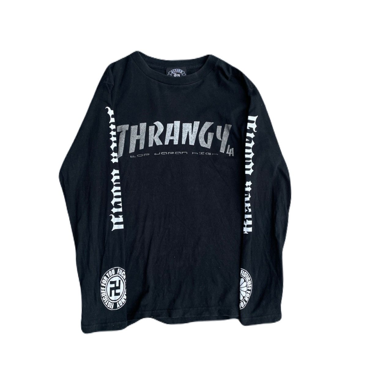 Japanese Brand 2000s Japanese archive Glitter Sukajan Long Sleeve Tee Y2K Size US S / EU 44-46 / 1 - 4 Thumbnail
