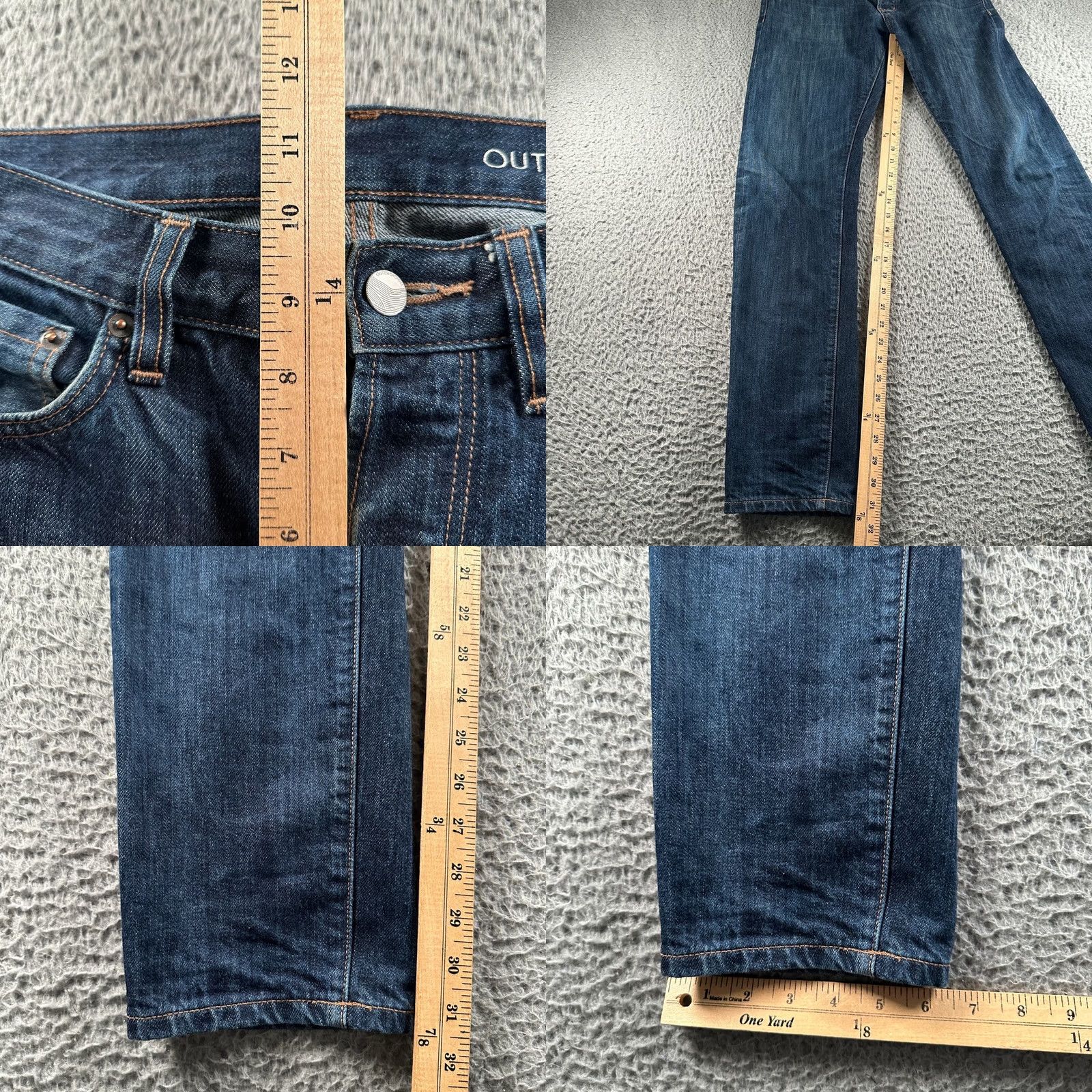 Outerknown Outerknown Jeans Mens W30 L34 Ambassador SEA Button Fly Selvedge Indigo Slim Size US 30 / EU 46 - 8 Thumbnail