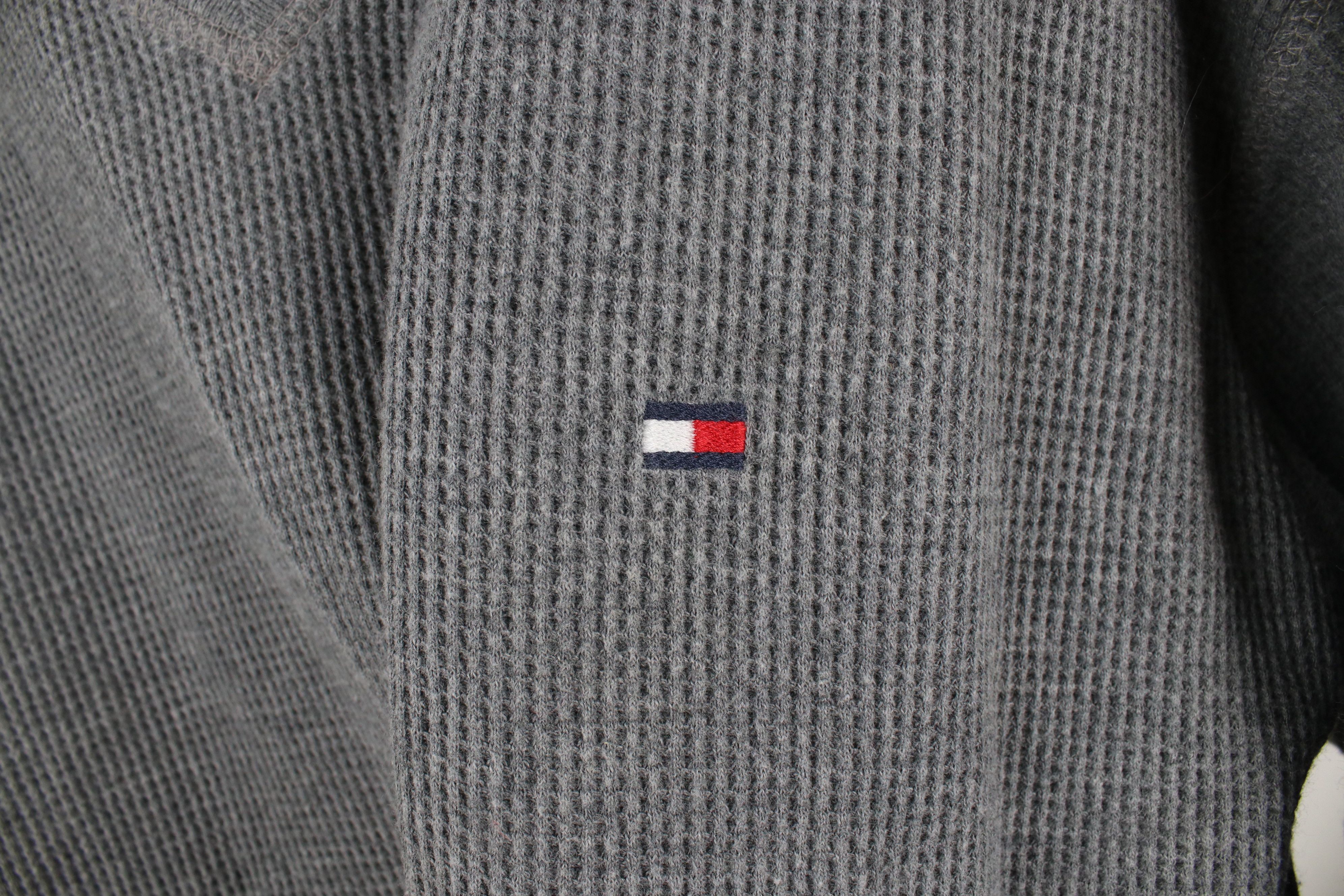 Vintage Vintage 90s Tommy Hilfiger Waffle Knit Long Sleeve T-Shirt Size US XL / EU 56 / 4 - 4 Thumbnail