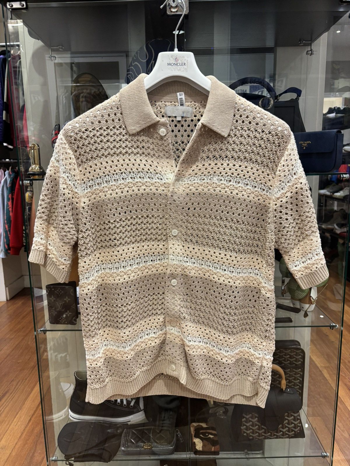 Kith Kith Open Weave Polo Beige Size US L / EU 52-54 / 3 - 1 Thumbnail