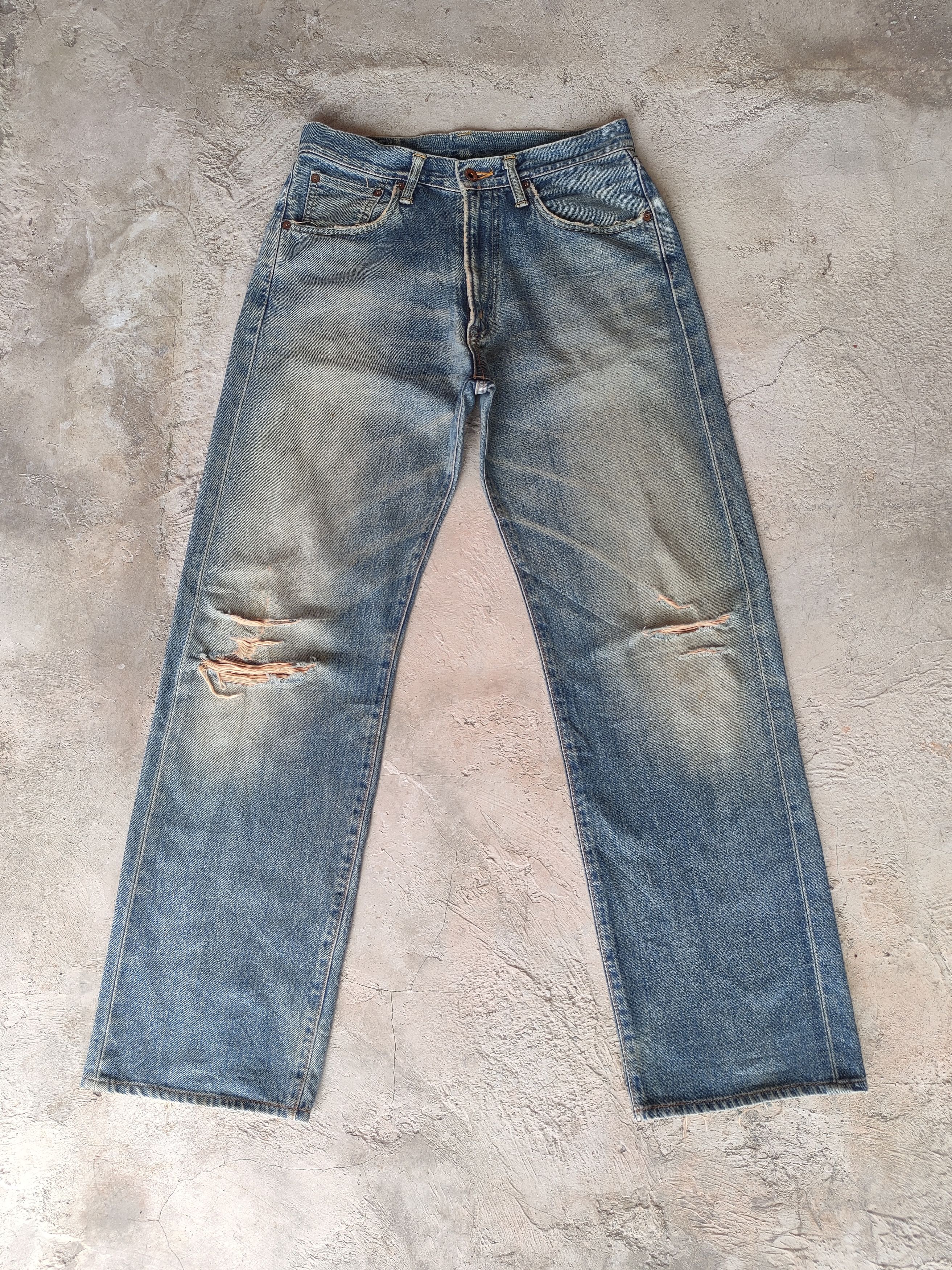 Edwin × Jean × Vintage W30 VINTAGE EDWIN 505X RUSTY FADED DISTRESSED JEANS PANTS Size US 30 / EU 46 - 1 Thumbnail