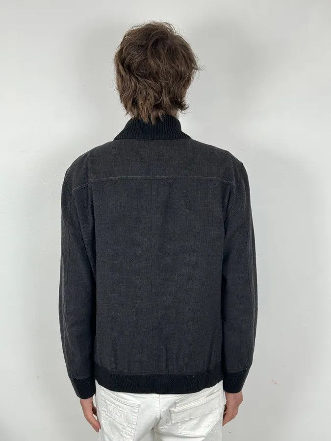 Marithe + Francois Girbaud 2000s Marithé + François Girbaud Grey Ribbed Wool Bomber Jacket Size US M / EU 48-50 / 2 - 3 Thumbnail
