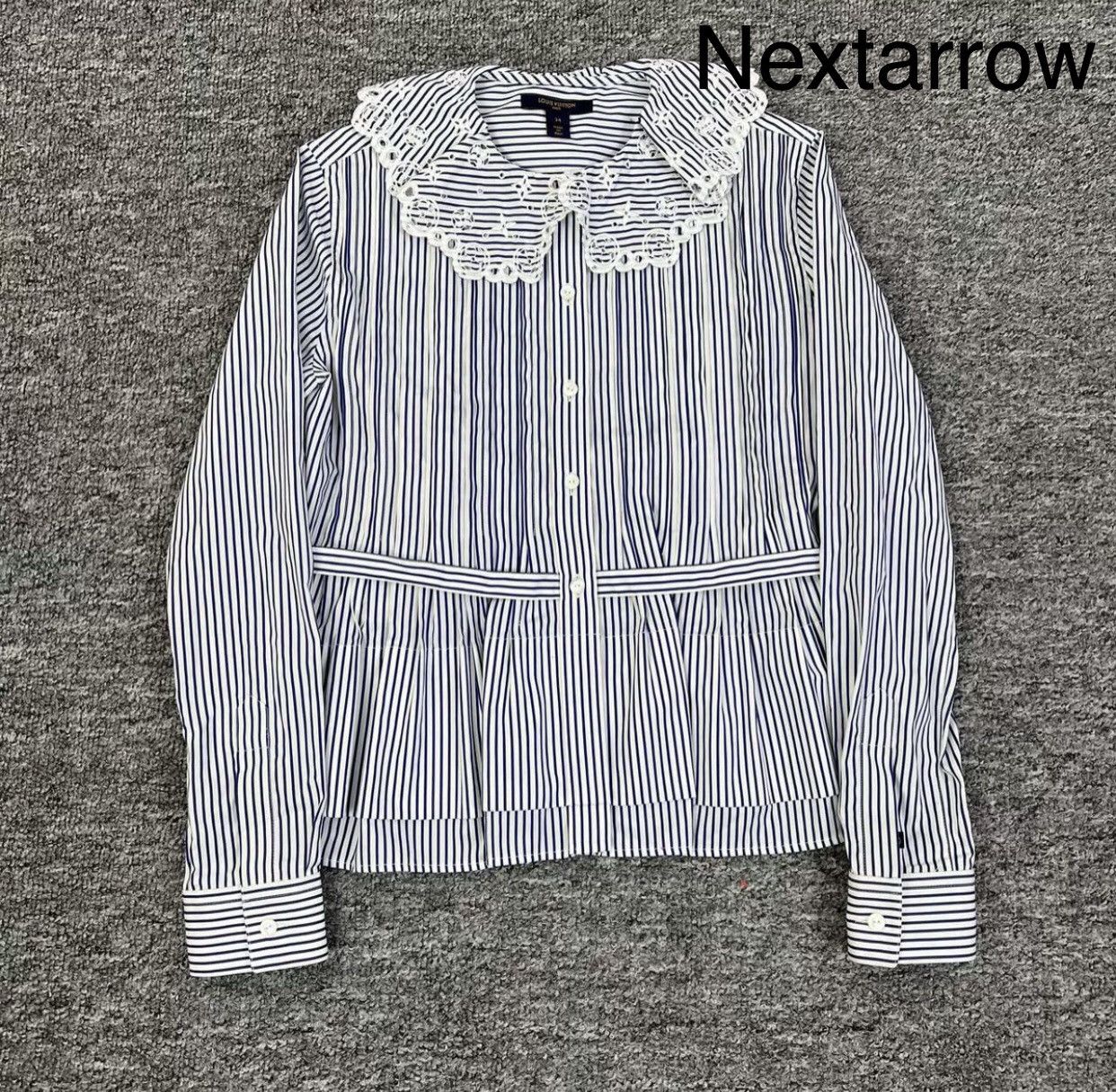 Louis Vuitton Louis Vuitton LV ruffled striped shirt2412-Nextarrow Size XXS / US 00 / IT 34 - 1 Thumbnail