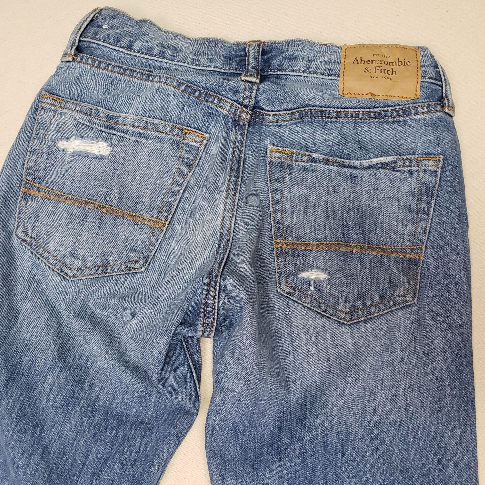 Abercrombie & Fitch Abercrombie & Fitch Women's Distressed Button Fly Blue Jeans Size 26" / US 2 / IT 38 - 6 Thumbnail