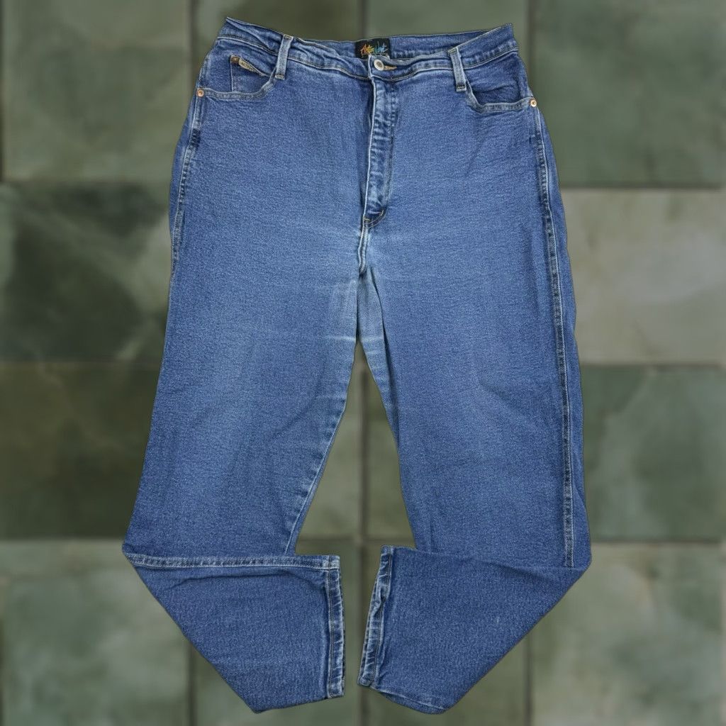 Vintage VINTAGE Action West Jeans Womens 32 Blue Mom Jeans 1980s 70s High Waist Classic Size 24" / US 00 / IT 34 - 1 Thumbnail