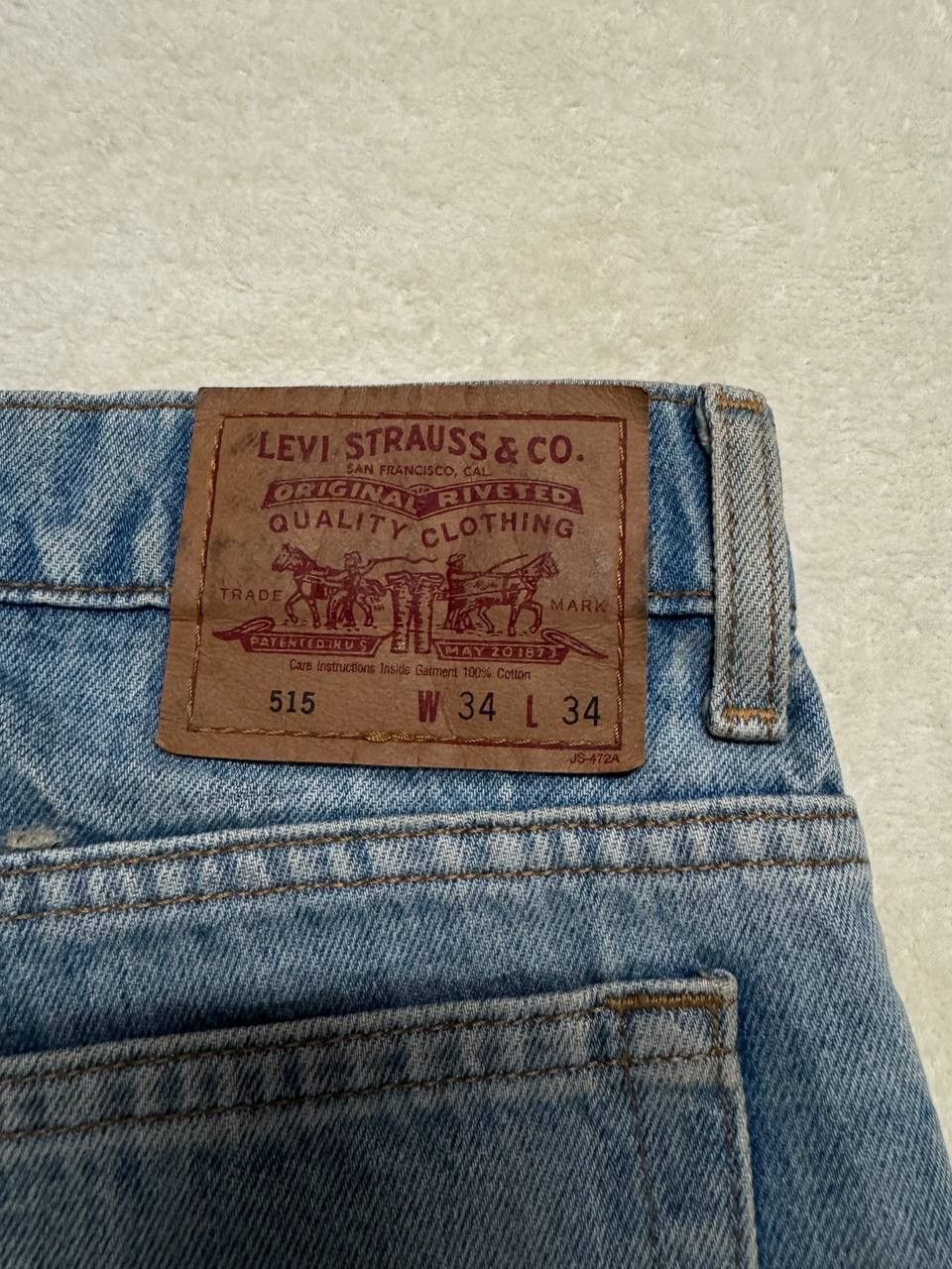 Levi's THRASHED Vintage 2000s Levi’s 515 Rusty Dirty Blue Denim Size US 32 / EU 48 - 18 Thumbnail