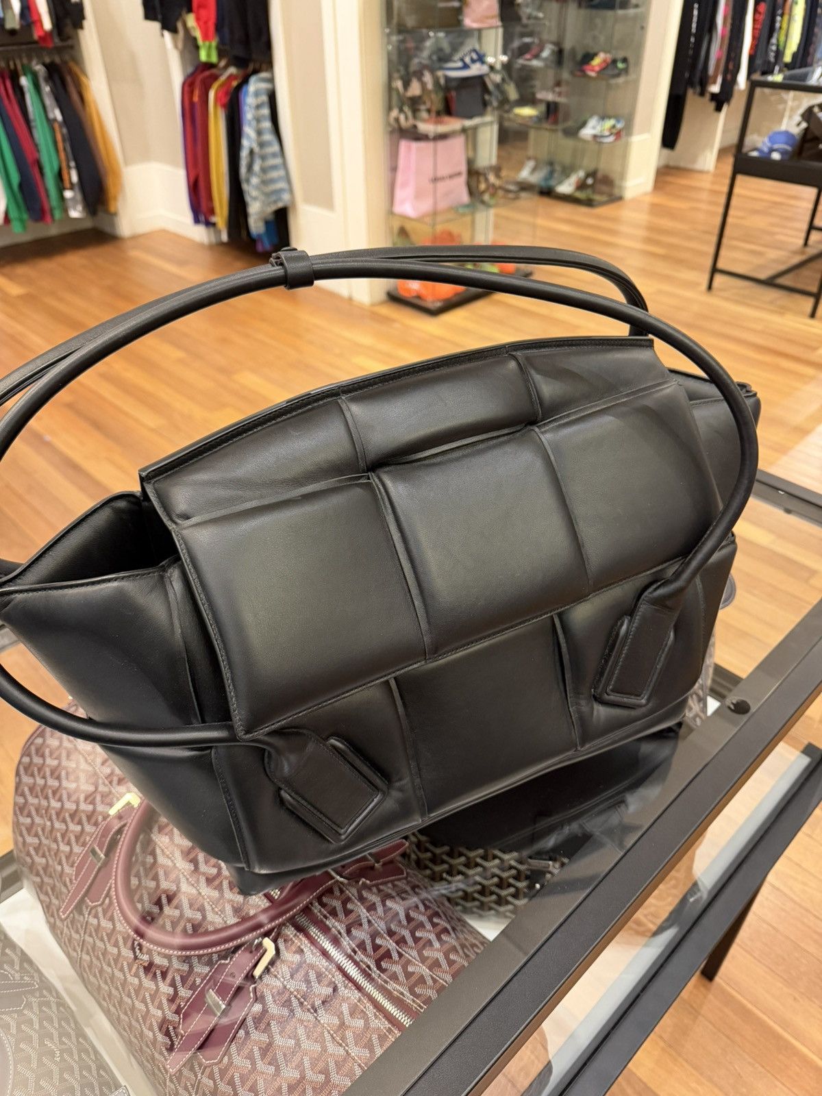 Bottega Veneta Bottega Veneta Black Leather Arco Tote Large Size ONE SIZE - 2 Thumbnail