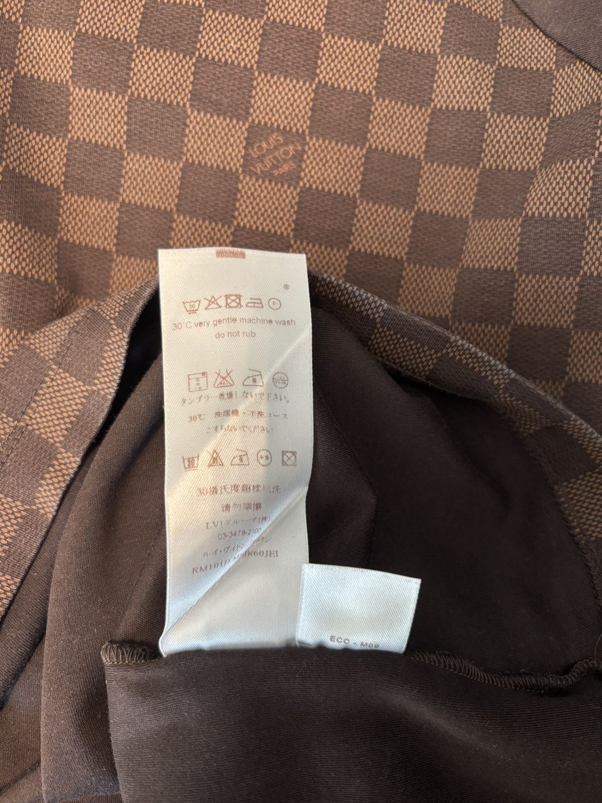 Louis Vuitton Louis Vuitton Brown Damier Print Long Sleeve T-Shirt Size US L / EU 52-54 / 3 - 7 Thumbnail