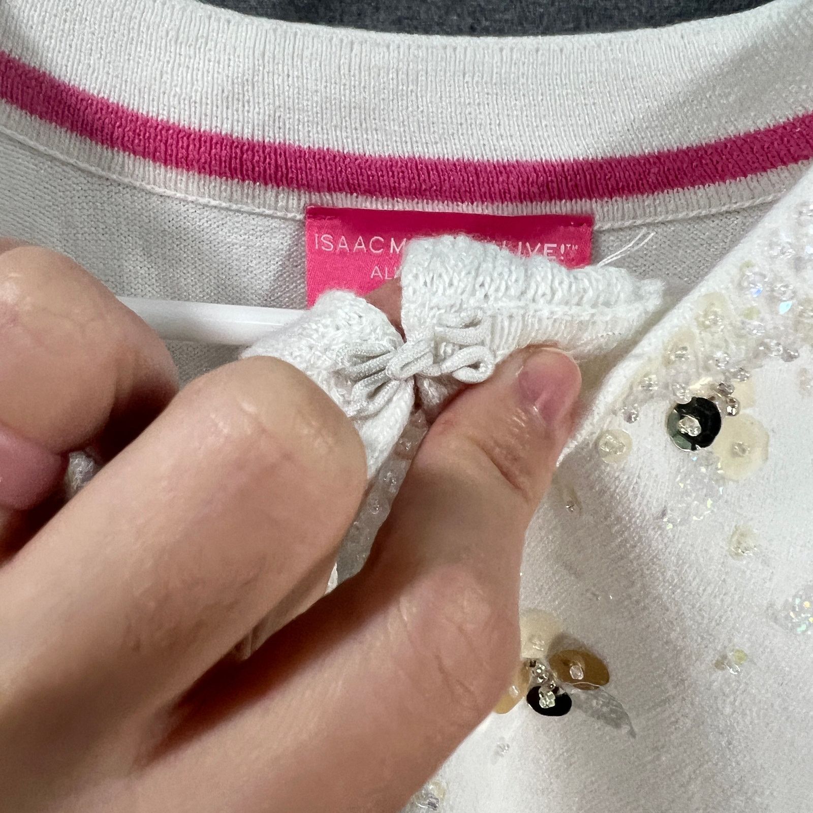 Isaac Mizrahi Isaac Mizrahi LIVE! Always Isaac Ebellished Sweater Lig Size M / US 6-8 / IT 42-44 - 4 Thumbnail