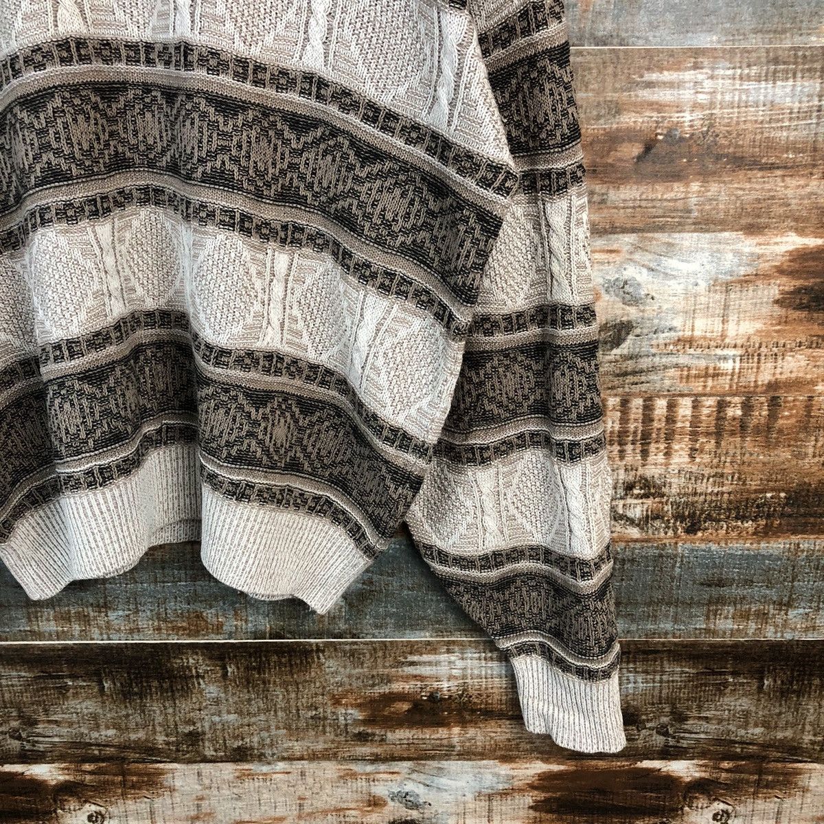 Homespun Knitwear DL Gard Robie Brown Stripe Knitwear #A1251 Size US L / EU 52-54 / 3 - 8 Thumbnail