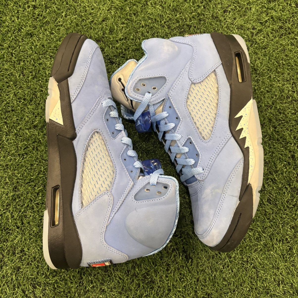 Jordan Brand Size 9 -Jordan 5 Retro UNC University Blue Flawless With Box Size US 9 / EU 42 - 12 Thumbnail