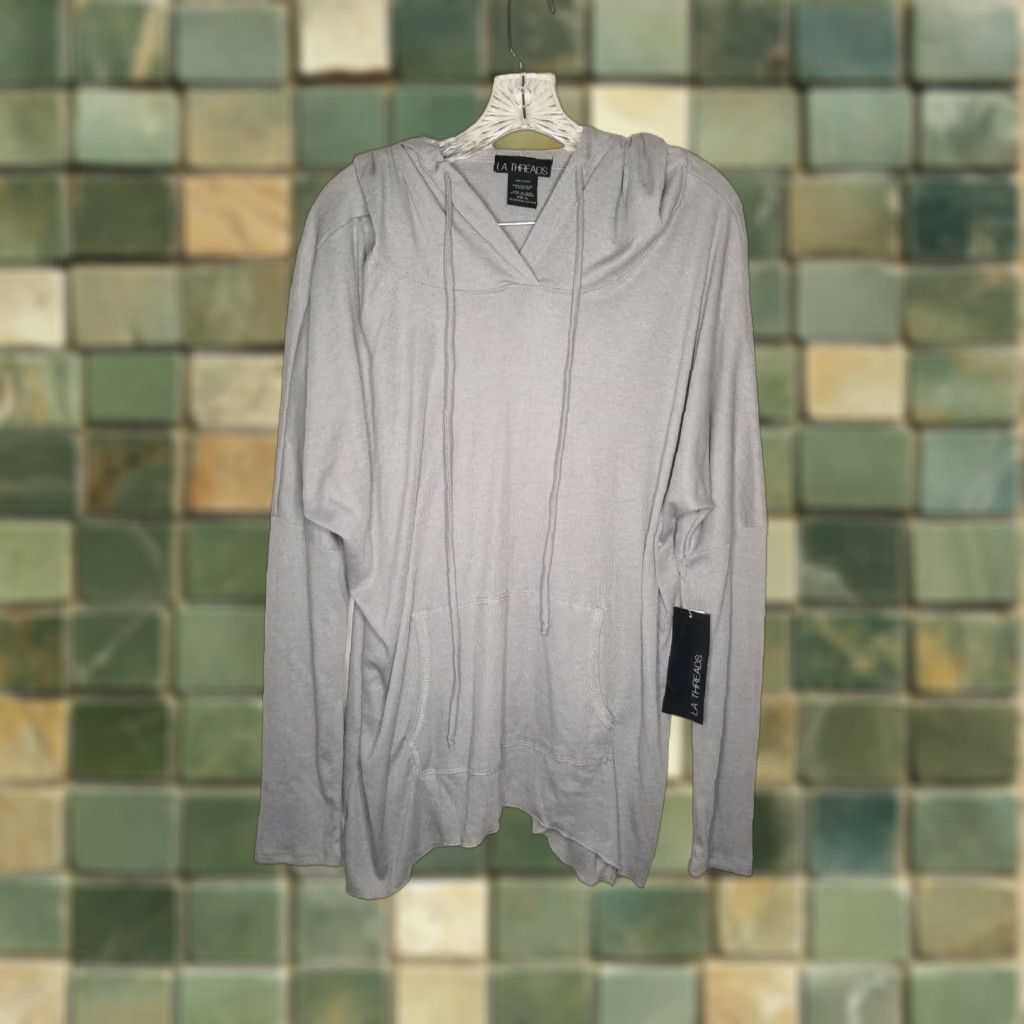 Vintage VINTAGE LA Threads Womens Pullover Hoodie Sweater Long Sleeve Gray XL NWT Size XL / US 12-14 / IT 48-50 - 1 Thumbnail