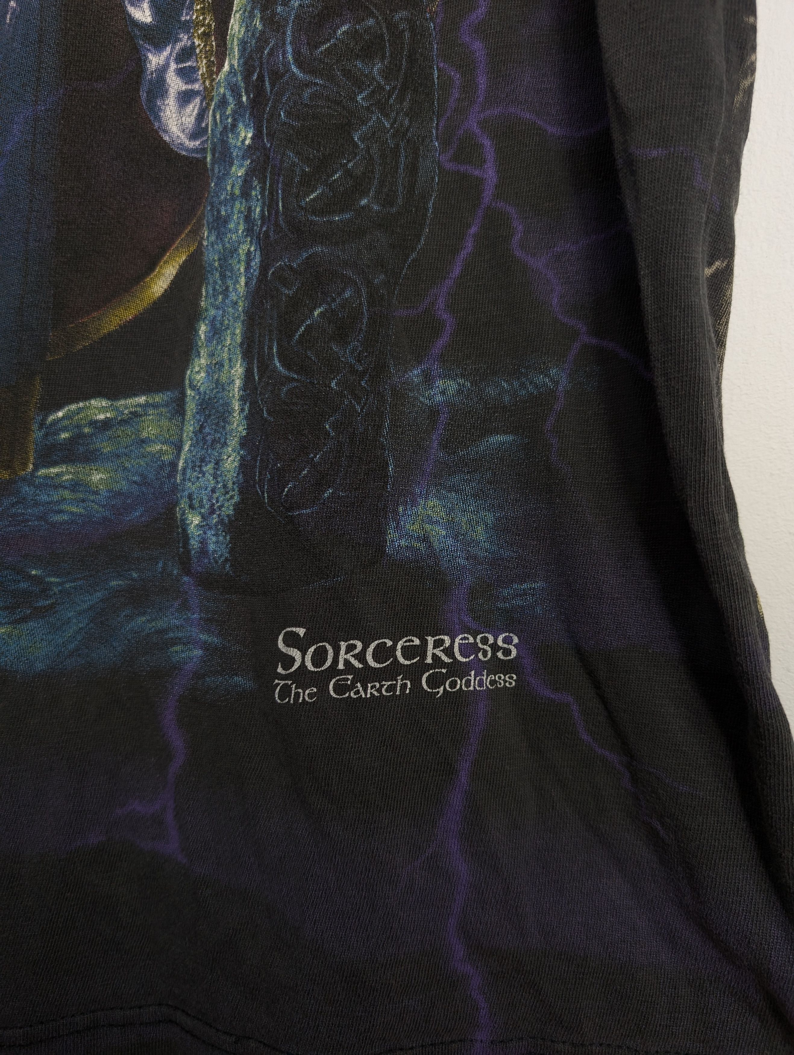 Vintage Vintage 90s Sorceress All Over Print Wizard Fantasy Promo Size US XL / EU 56 / 4 - 4 Thumbnail