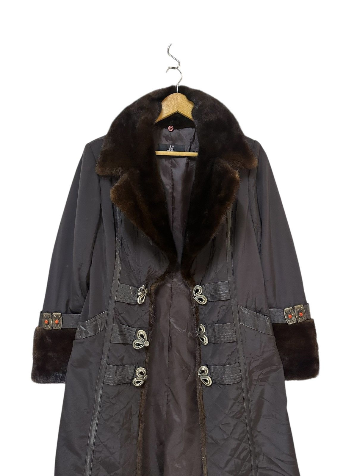 Vintage Vintage Quilted Long Coat Fur Trim Collar Cuffs Winter Coat Size M / US 6-8 / IT 42-44 - 2 Thumbnail