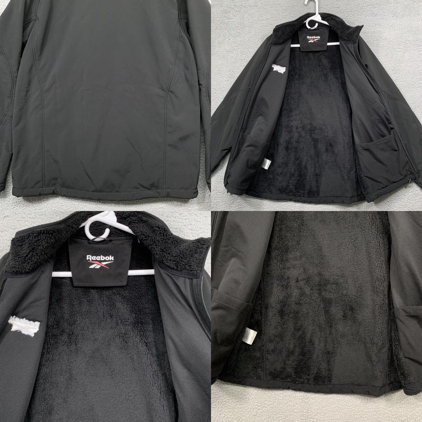 Reebok Reebok Jacket Men's Fleece Lined Black Size Large All Purpose Sports Jacket/Coat Size US L / EU 52-54 / 3 - 8 Thumbnail