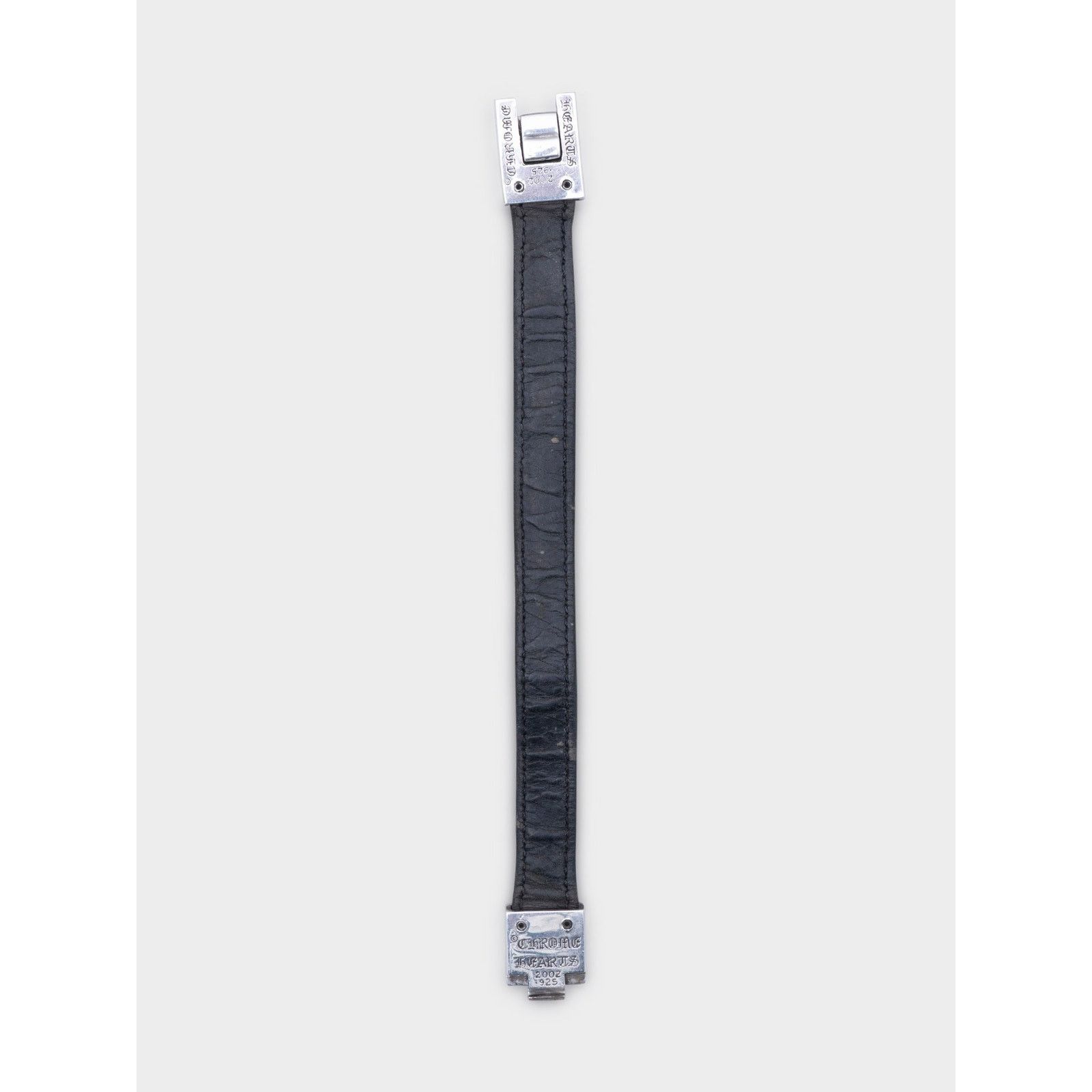 Chrome Hearts Flat Silver & Leather Bracelet Size ONE SIZE - 3 Thumbnail