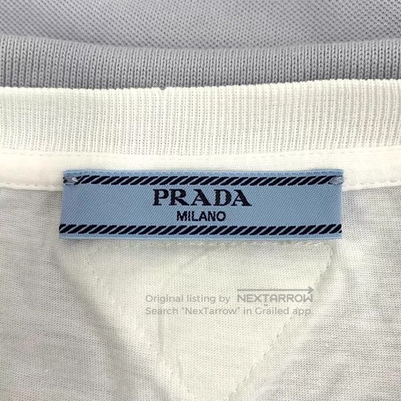 Prada Prada 24 light purple triangle cotton lapel short-sleeved Size XS / US 0-2 / IT 36-38 - 7 Thumbnail